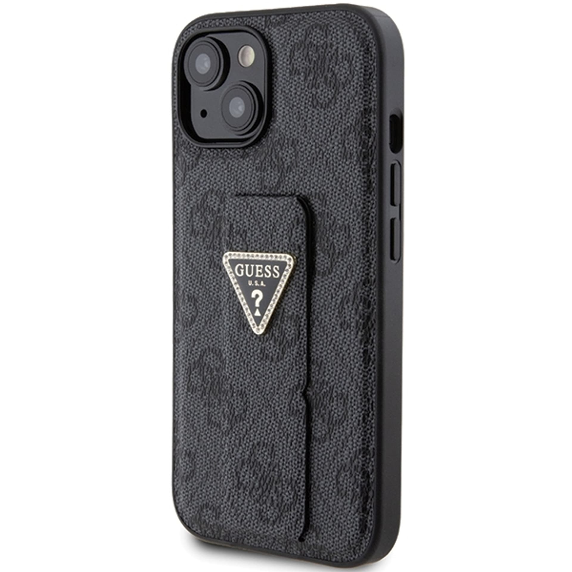 

Guess GUHCP15SPGS4TDK iPhone 15 / 14 / 13 6.1" czarny/black hardcase Grip Stand 4G Triangle Strass