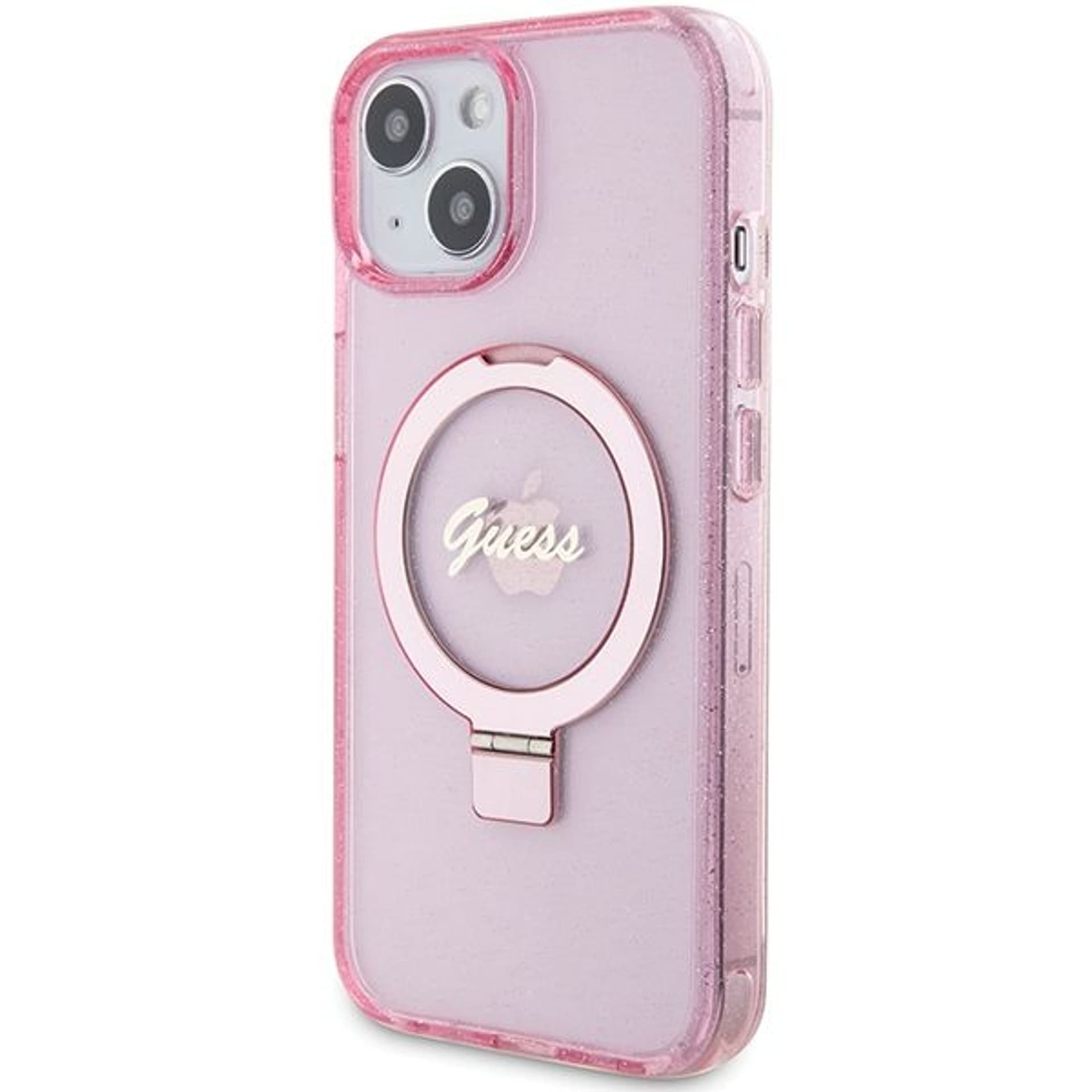 

Guess GUHMP15MHRSGSP iPhone 15 Plus / 14 Plus 6.7" różowy/pink hardcase Ring Stand Script Glitter MagSafe