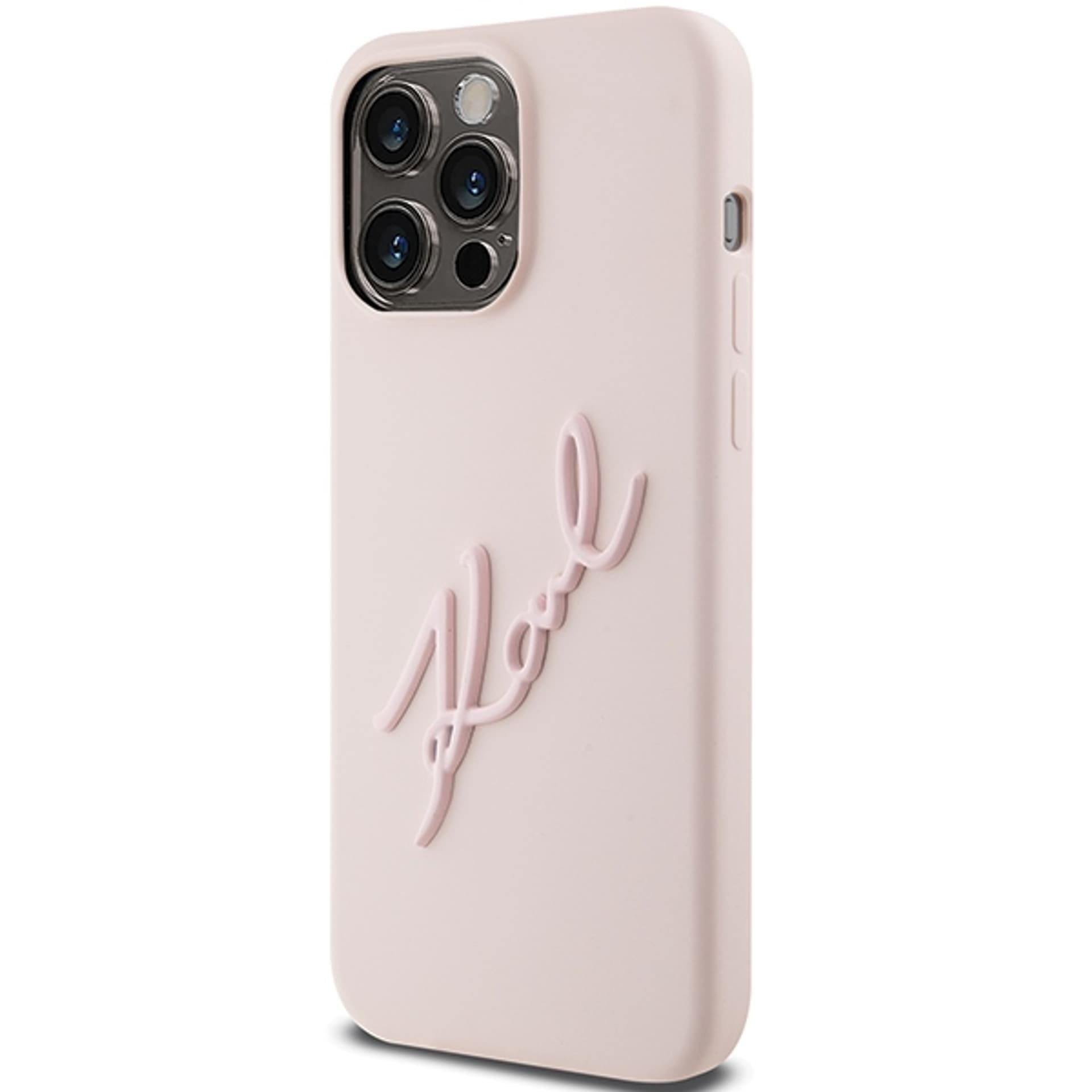 

Karl Lagerfeld KLHCP15XSKSBMCP iPhone 15 Pro Max 6.7" różowy/pink hardcase Silicone Karl Script