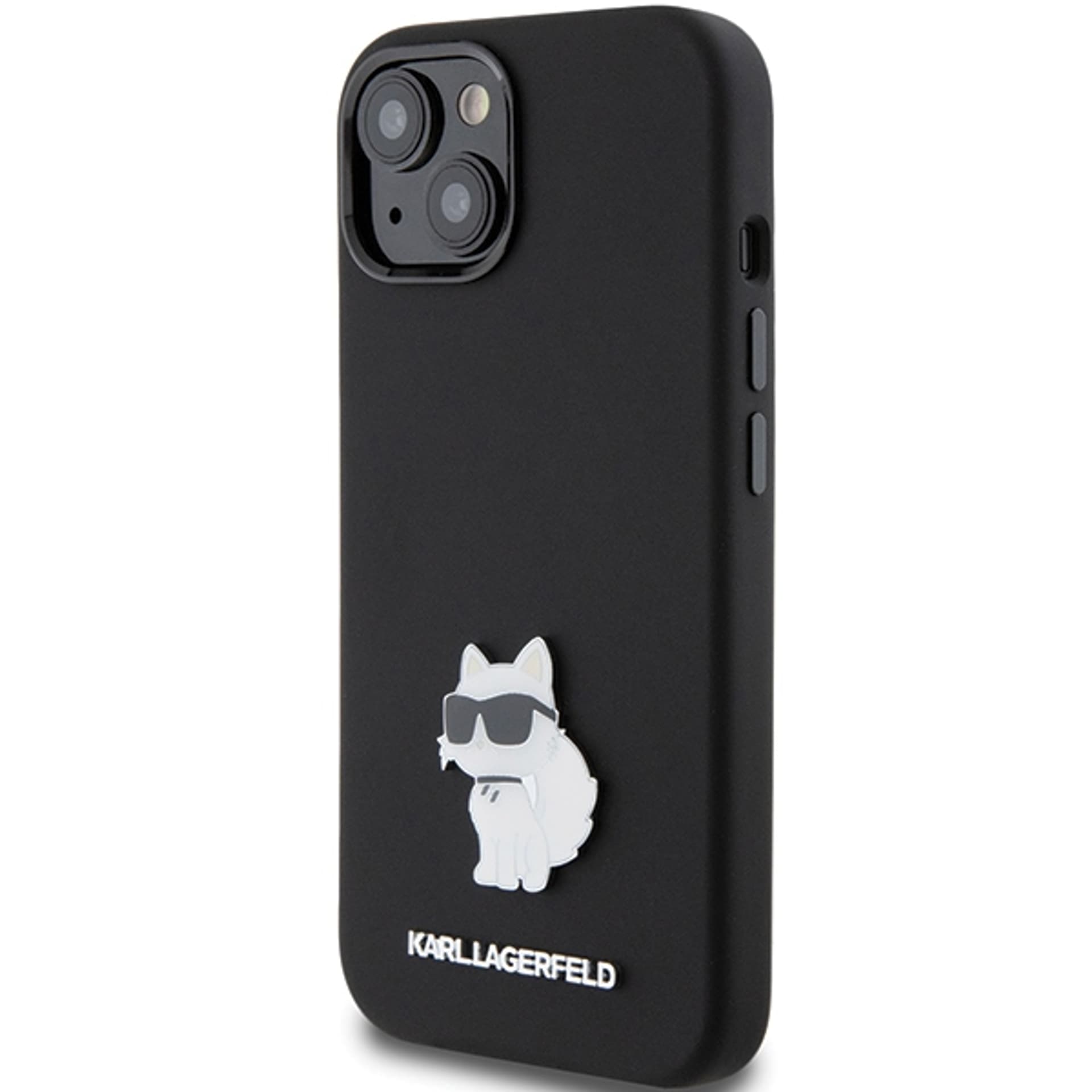 

Karl Lagerfeld KLHCP15SSMHCNPK iPhone 15 / 14 / 13 6.1" czarny/black Silicone Choupette Metal Pin