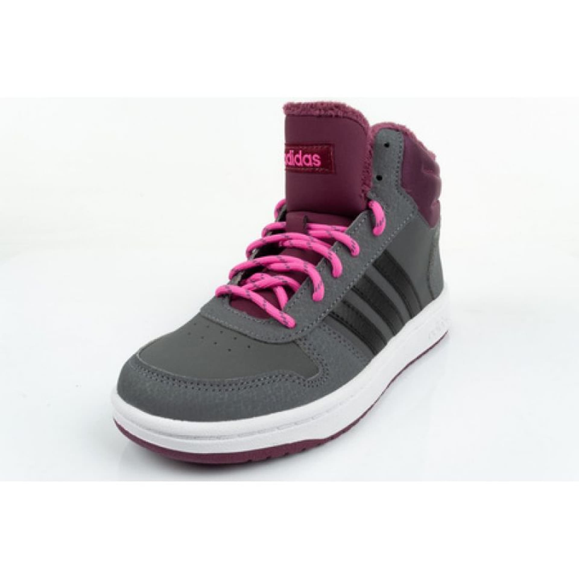 

Buty adidas Hoops Mid 2.0 K Jr GZ7 (kolor Różowy. Szary/Srebrny, rozmiar 28)