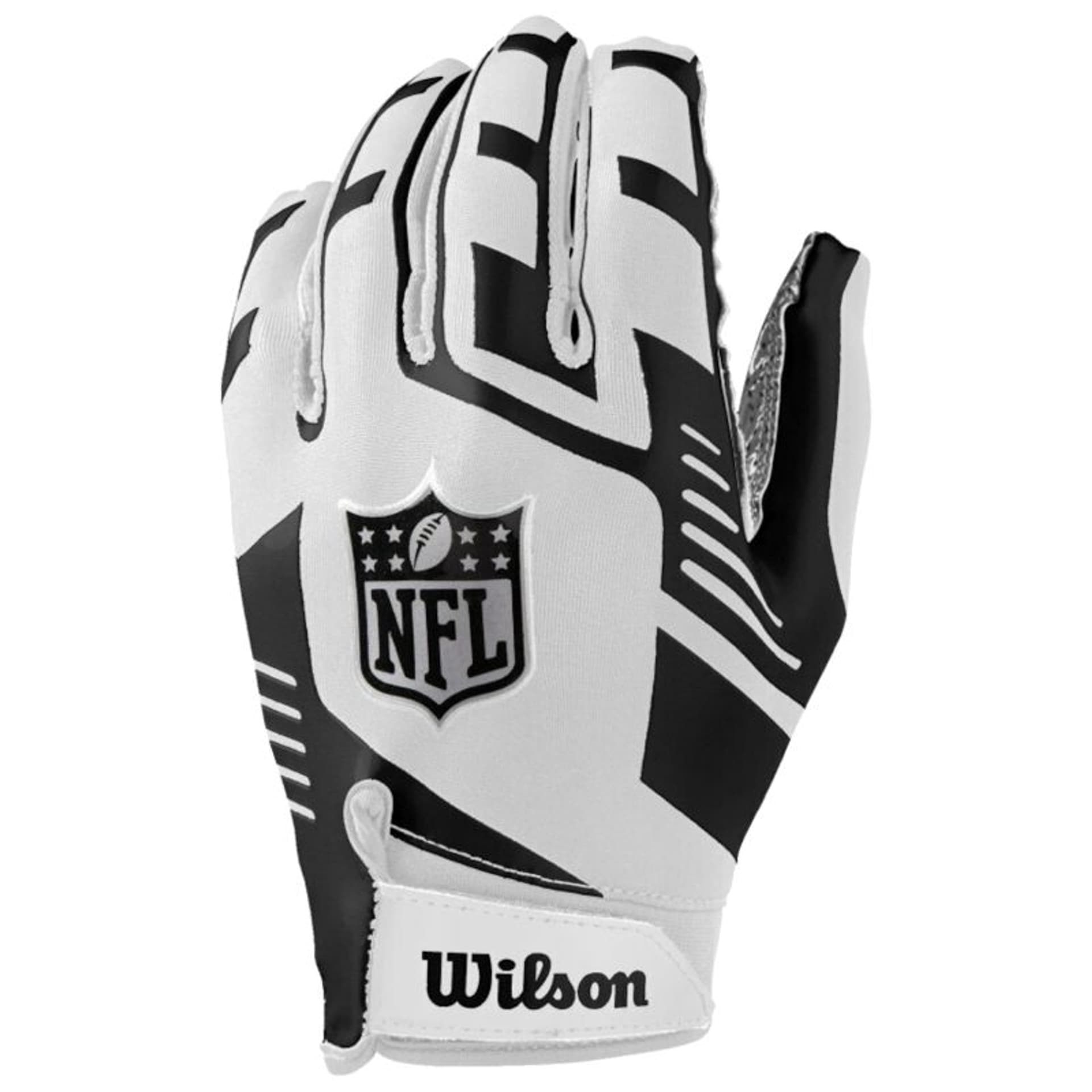 

Rękawice Wilson NFL Stretch Fit Receivers Gloves (kolor Biały. Czarny, rozmiar, Kolor biały. czarny/rozmiar one size