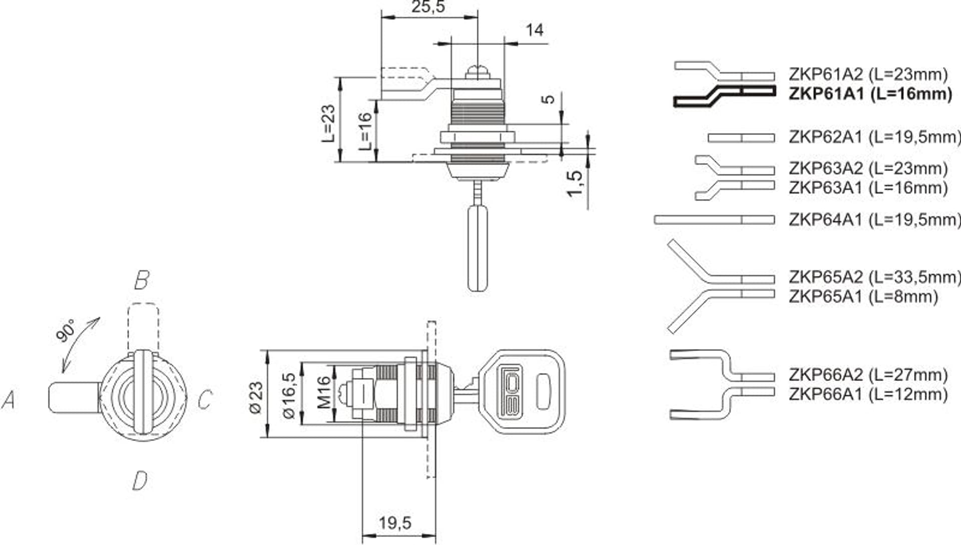 

ZAMEK KASETOWY CHROMOWANY ZKP-61 A1