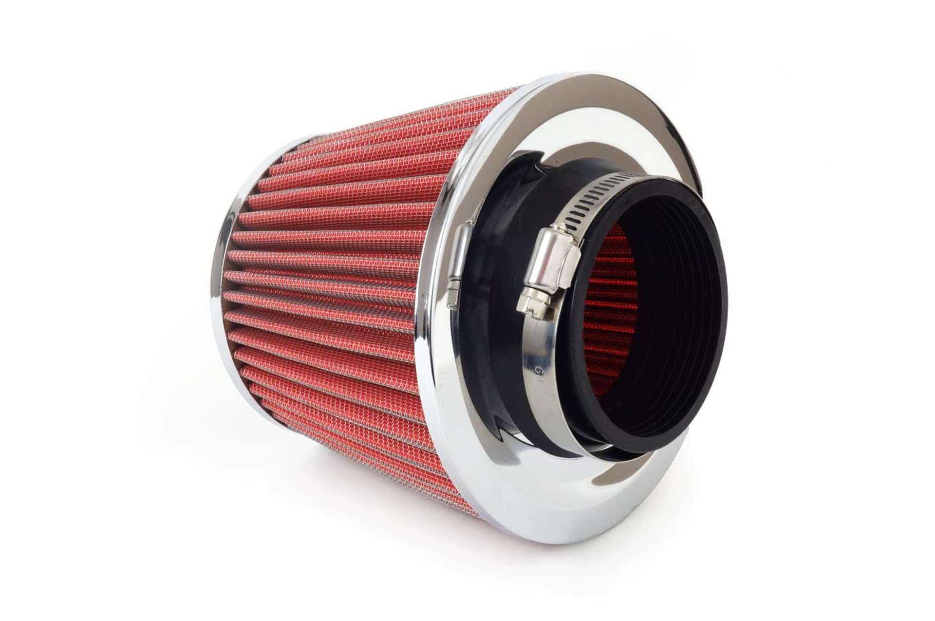

Filtr powietrza stożkowy czerwony chrom + 3 adaptery amio-01282