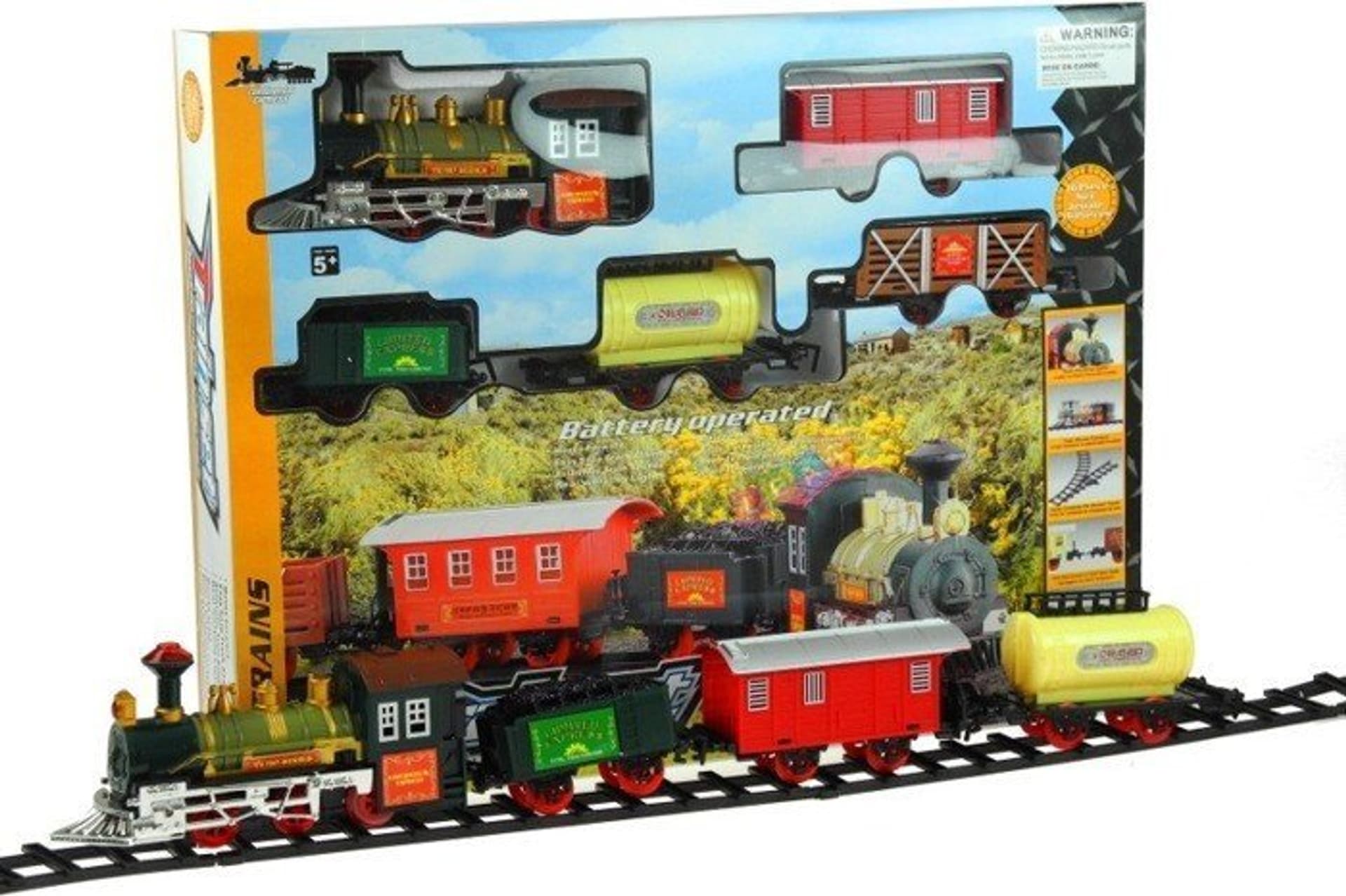 

Kolejka elektryczna Train Set 4 wagony lokomotywa