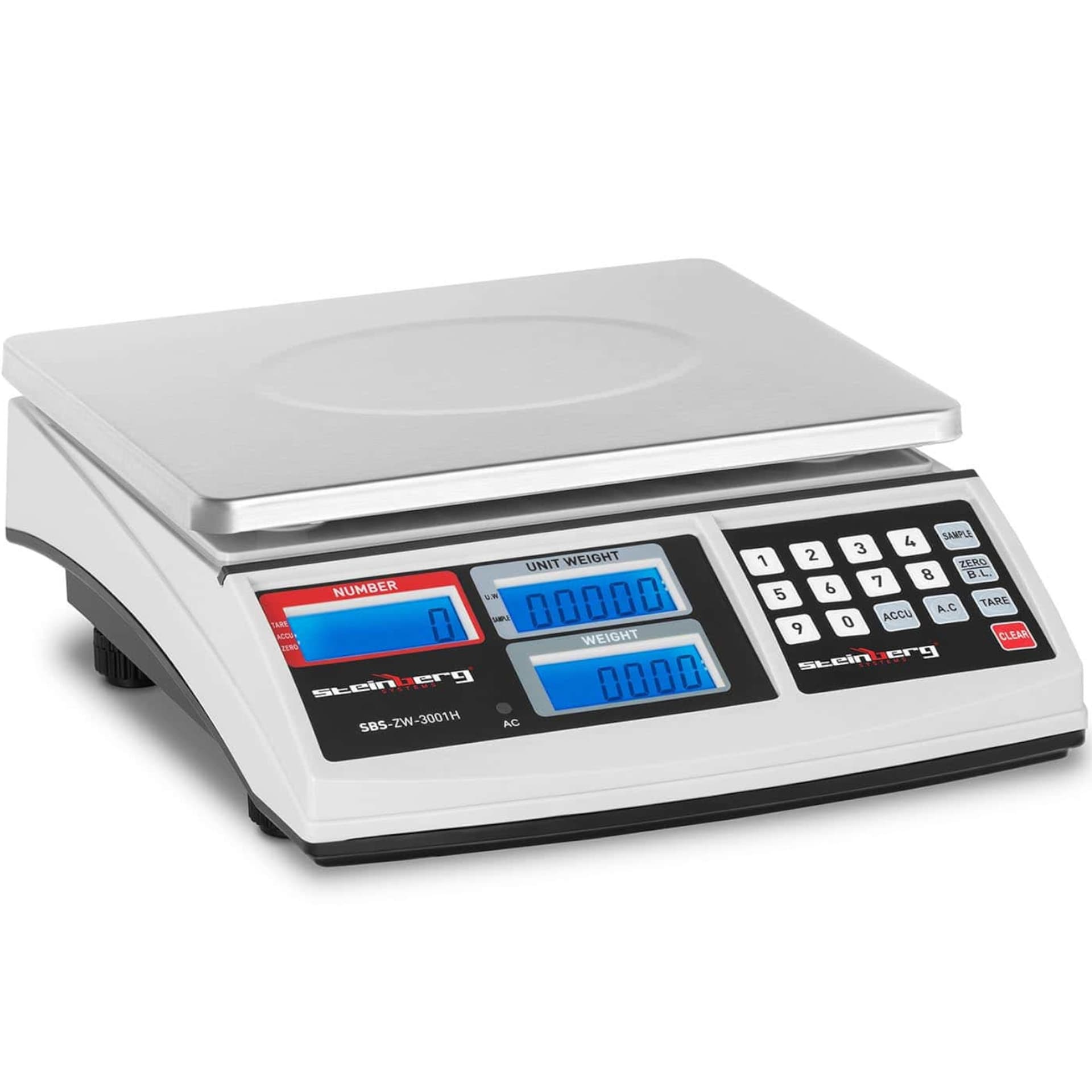 

Waga kontrolna zliczająca sztuki SBS-ZW-3001H LCD do 30kg