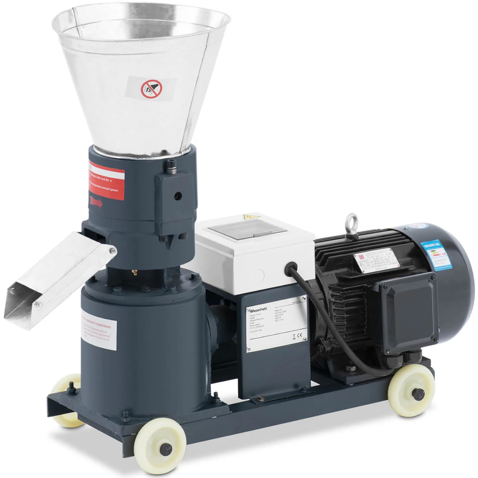 

Peleciarka granulator do paszy z silnikiem elektrycznym 4kW 90-120 kg/h