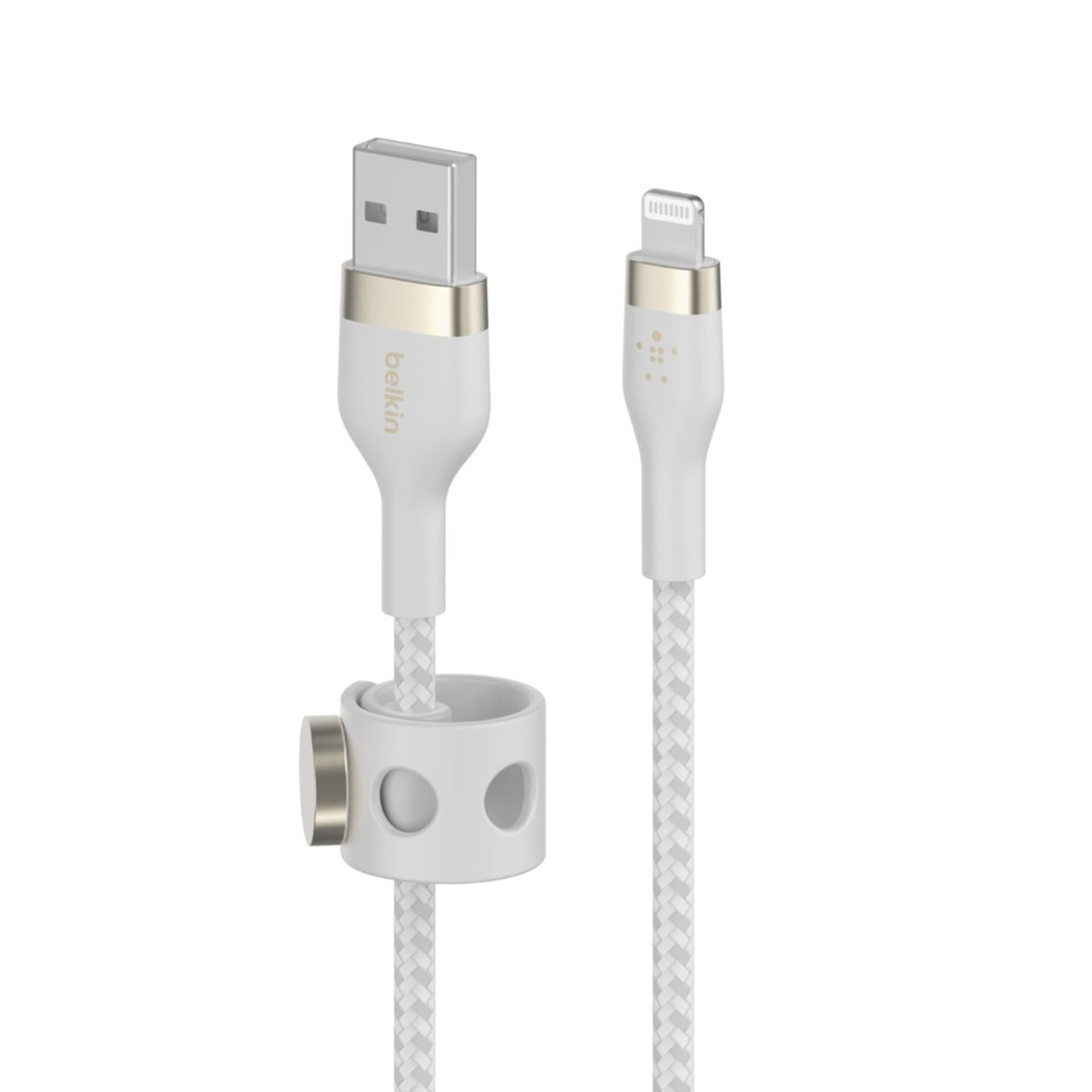 

BELKIN KABEL USB-A - LTG OPLOT SILICONE 3M BIAŁY