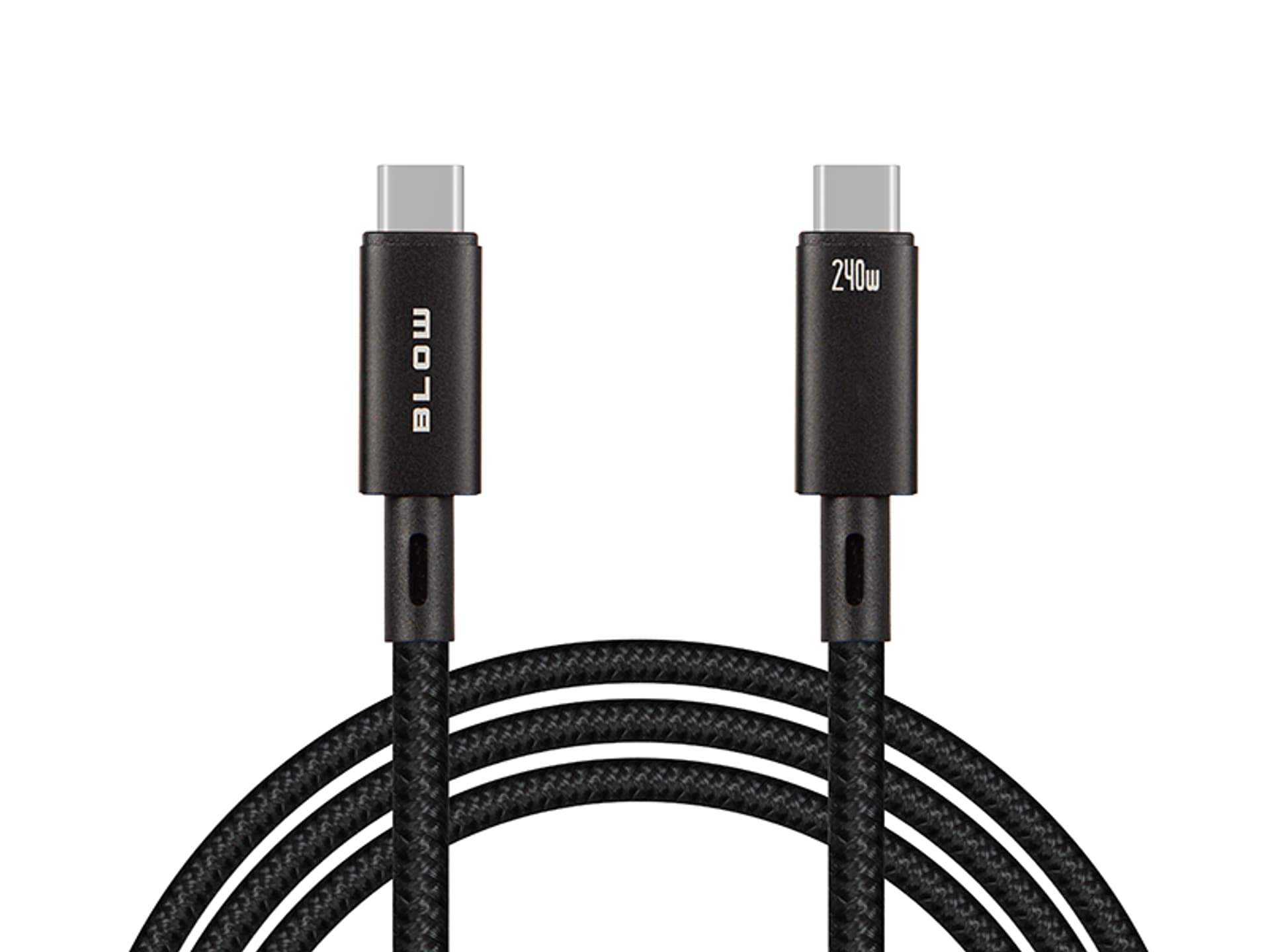 

66-160# Przyłącze usb-c - usb-c 4.0 40gbps 240w 1,0m czarne plecionka