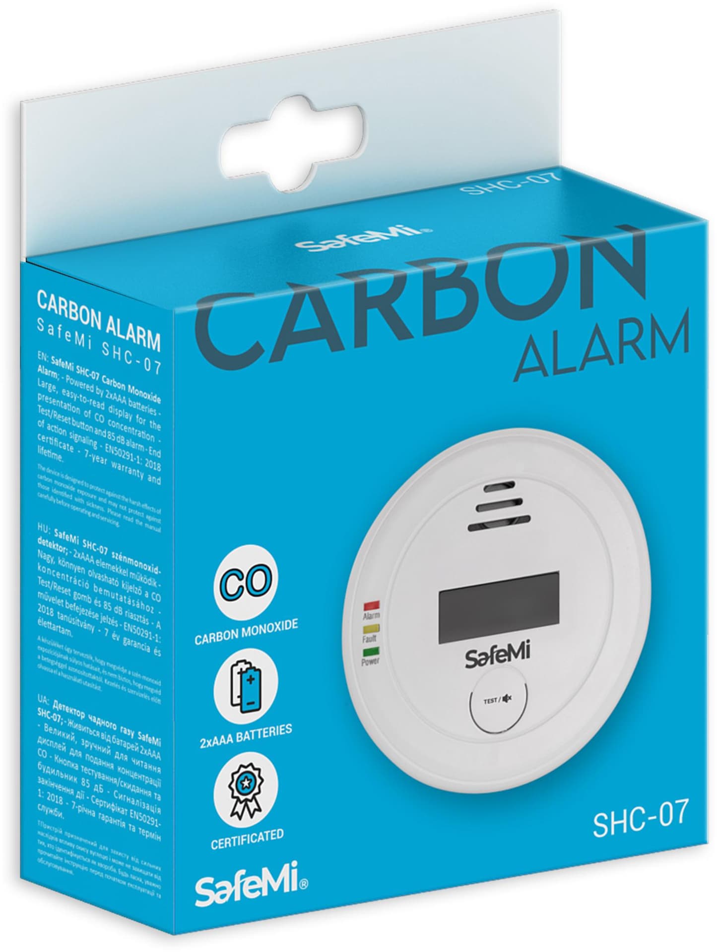 

Czujnik czadu, tlenku węgla SafeMi SHC-07