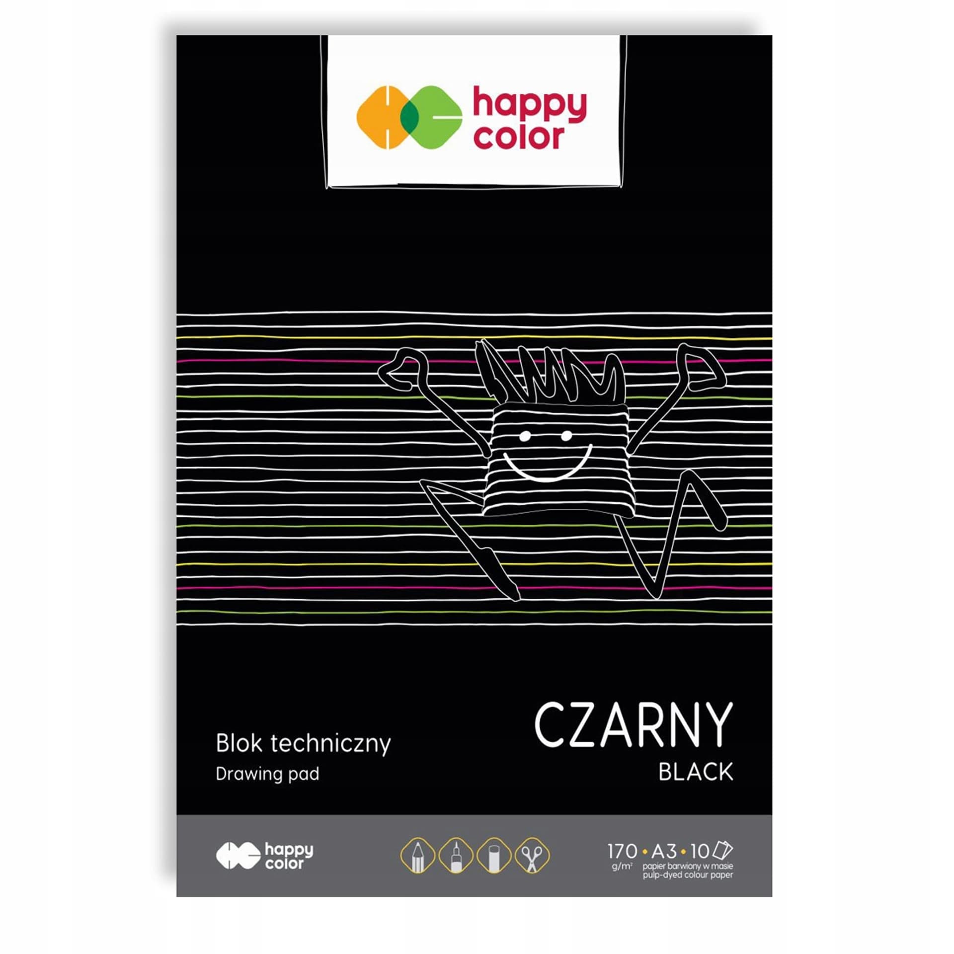 

Blok techniczny A3 10k 170g czarny HA 3717 3040-9 HAPPY COLOR