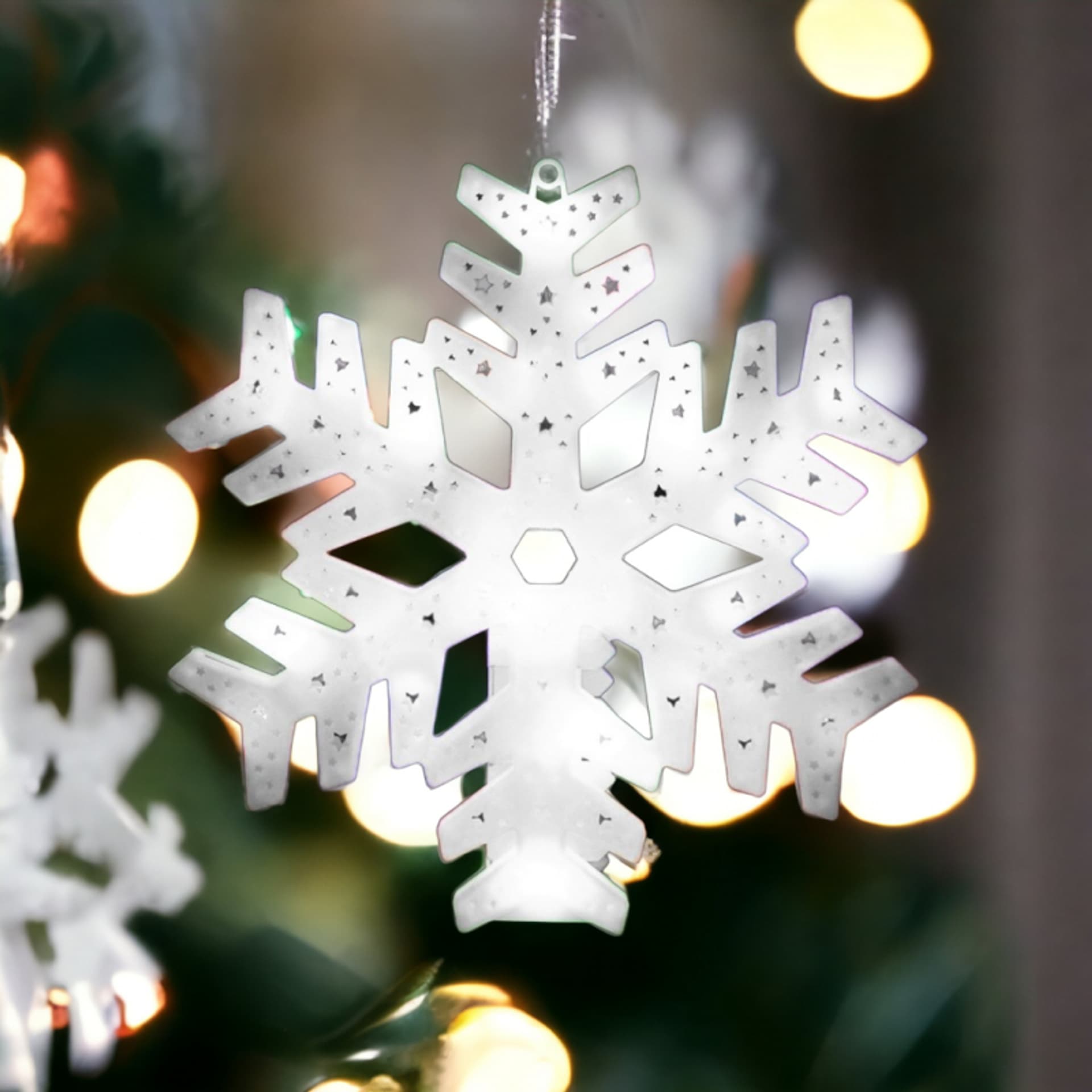 

Wisząca ozdoba XXL Śnieżynka BIAŁY lampki led LAMP12B