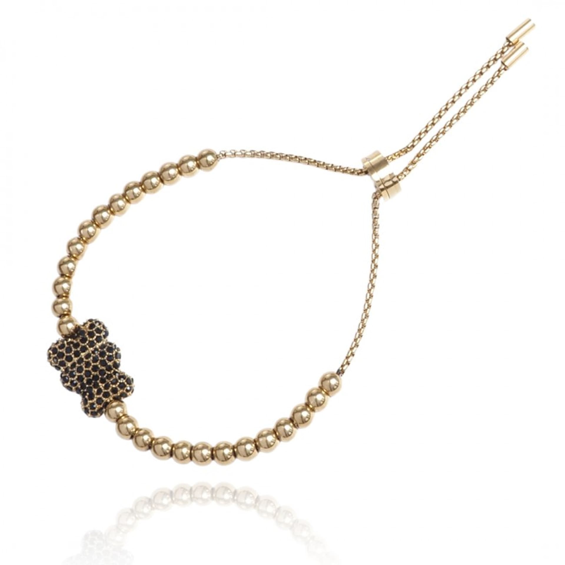 

Bransoletka na rękę stal chirurgiczna pozłacana 14k złotem BST1460CZ