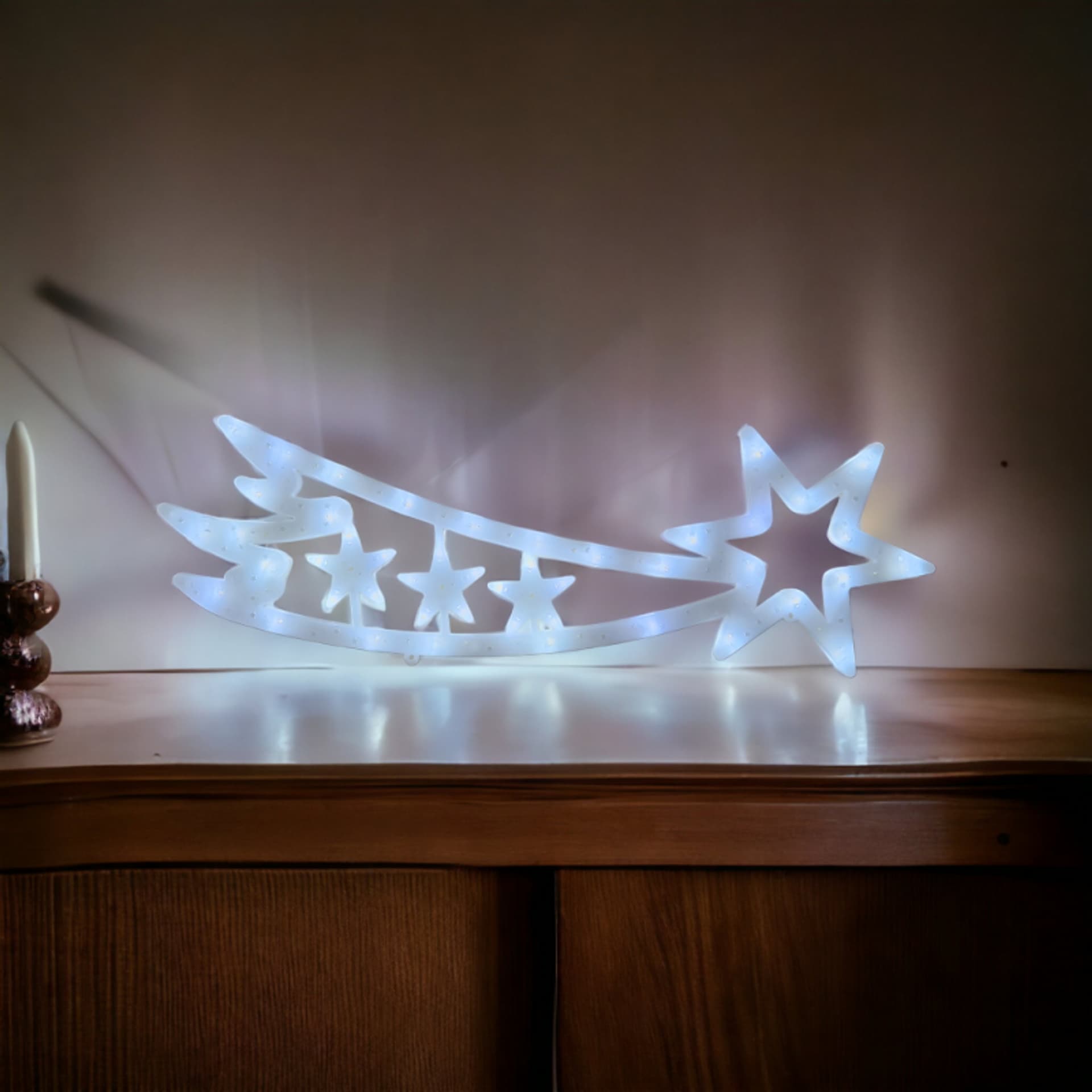 

Wisząca ozdoba Gwiazda Betlejemska Biały lampki led XXL LAMP18B