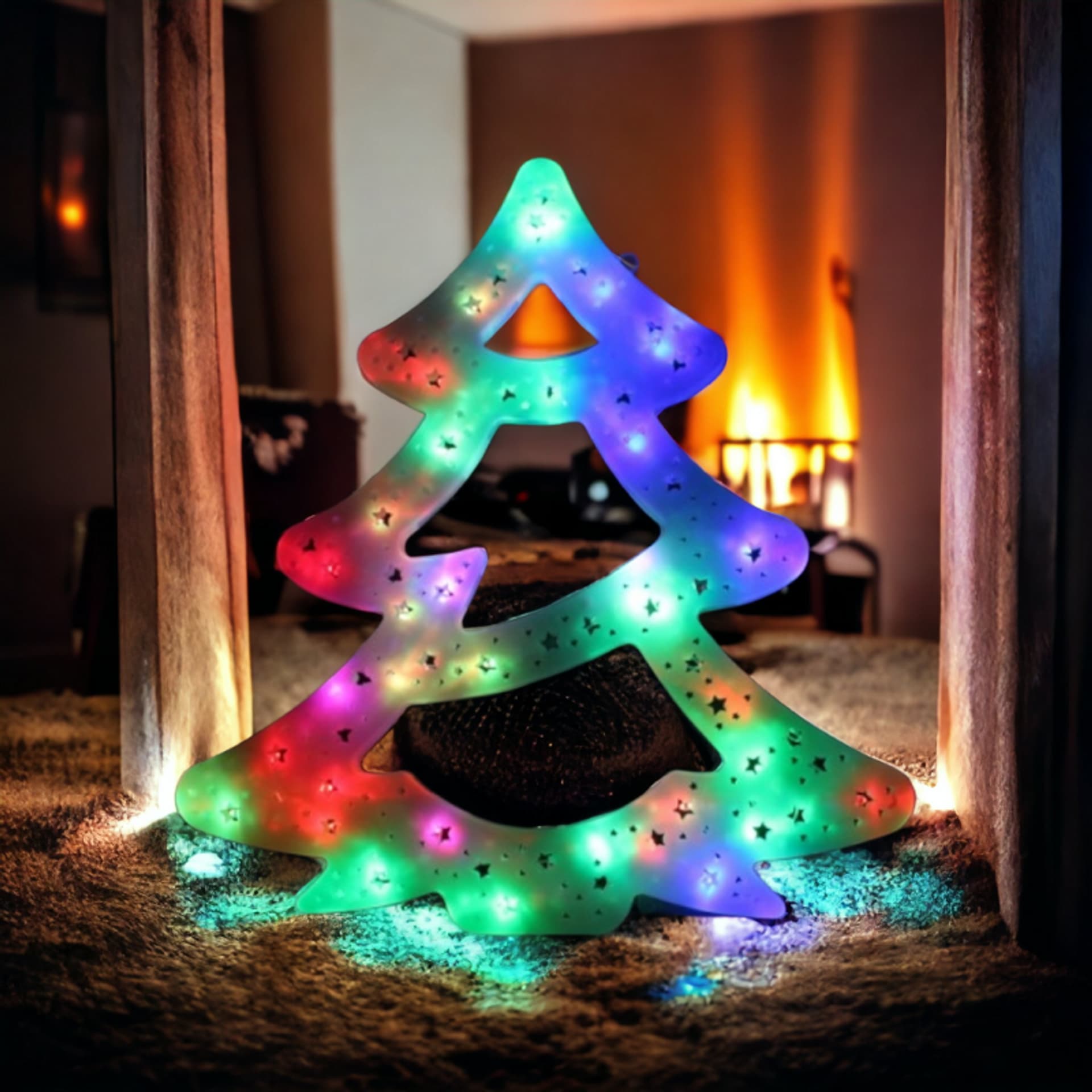 

Wisząca ozdoba XXL Choinka MULTIKOLOR lampki led LAMP22MULTI