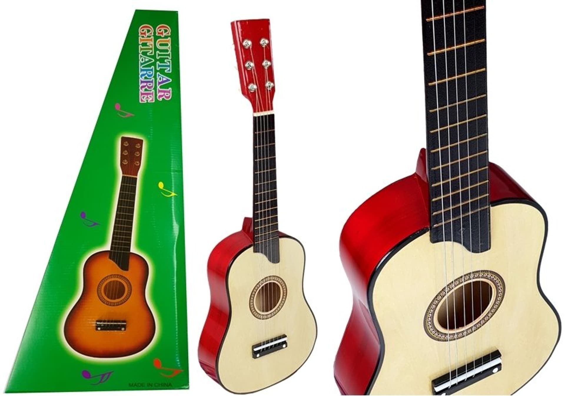 

Gitara Drewniana z Kostką Kremowa