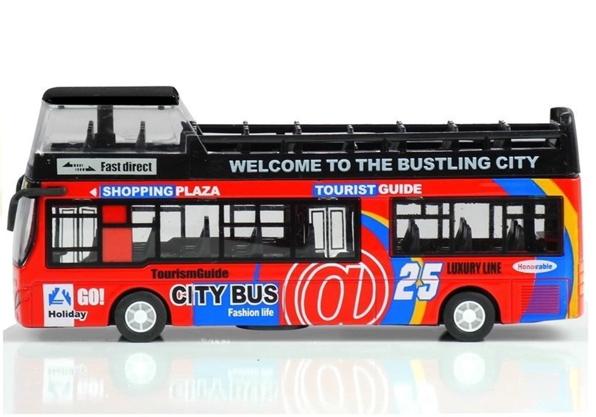 

Autobus Piętrowy Turystyczny 1:32 Otwierane Drzwi Zielony