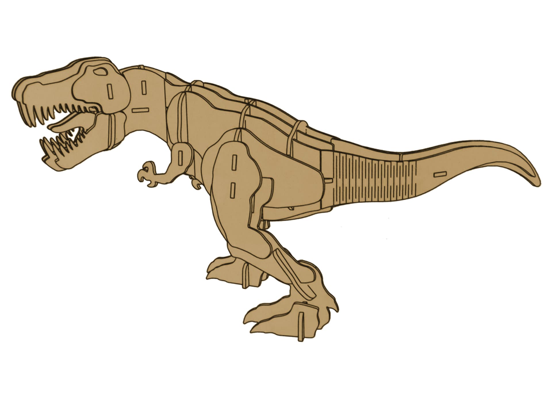 

Drewniane Puzzle Przestrzenne 3D T-Rex Składanka Edukacyjna 22 Elementy