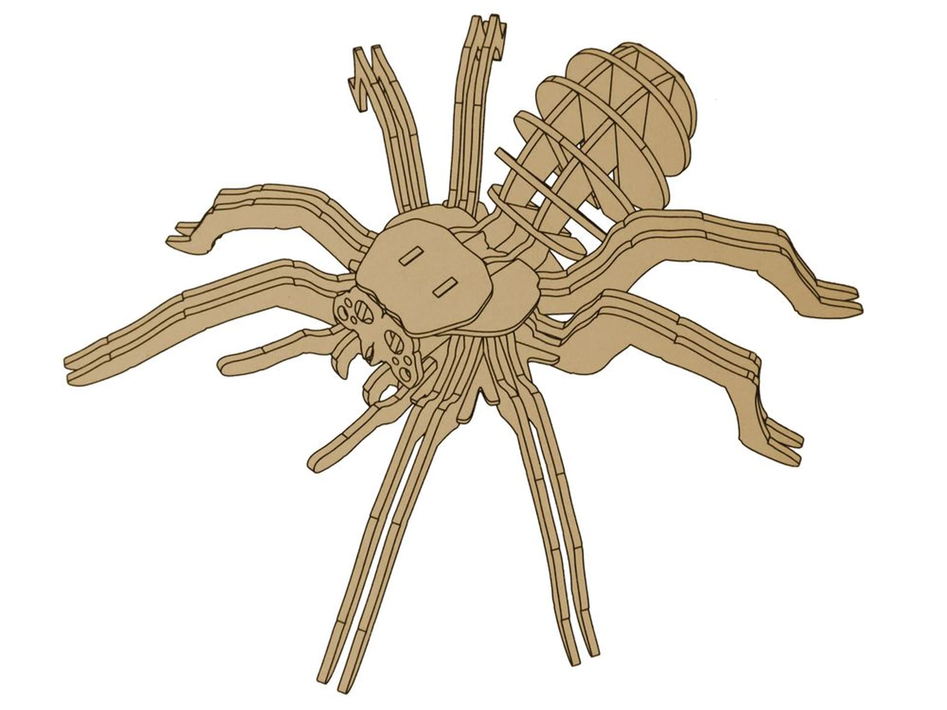 

Drewniane Puzzle Przestrzenne 3D Pająk Składanka Edukacyjna 31 Elementów