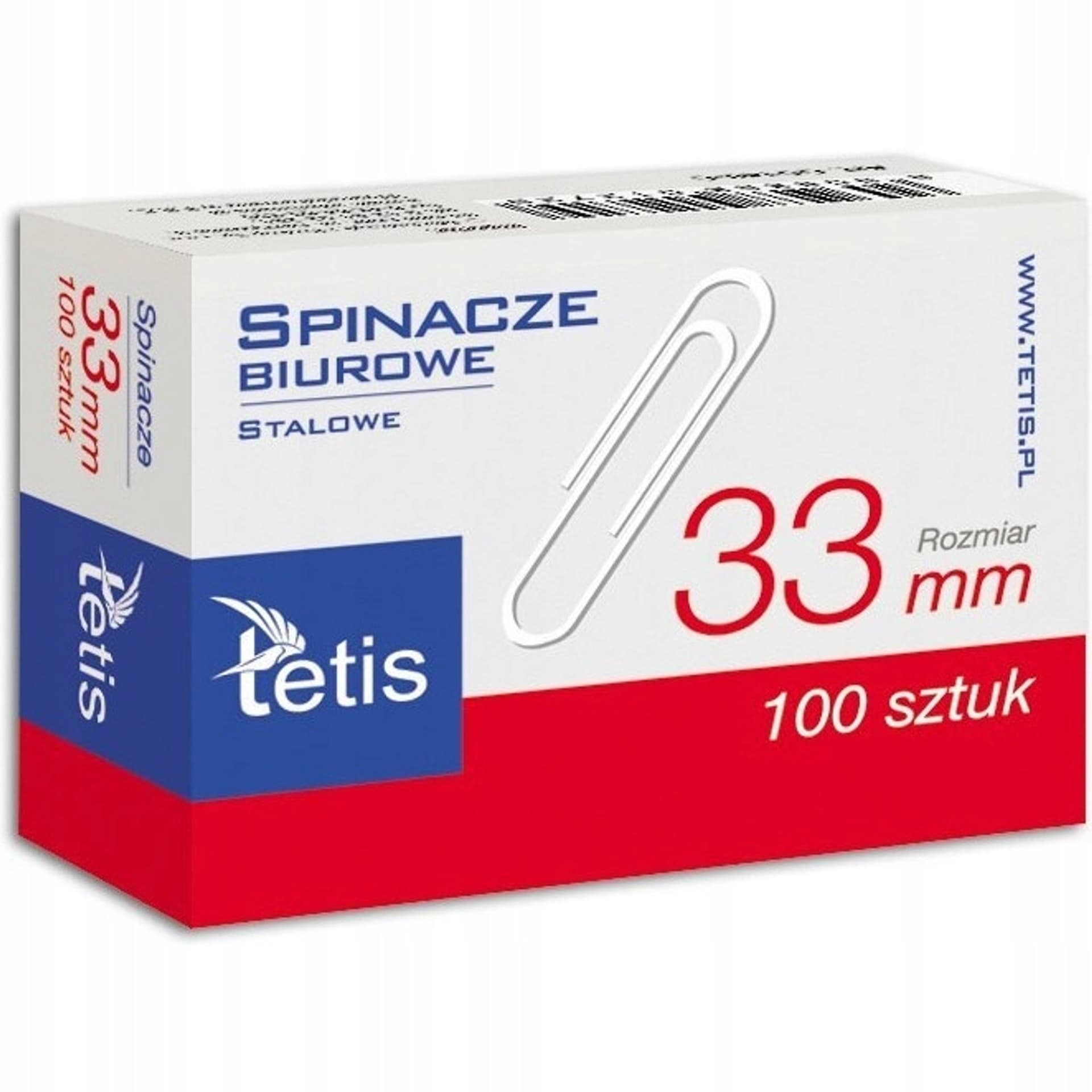 

Spinacze biurowe 33mm (100szt.) GS140-C TETIS, 100szt.) gs140-c teti