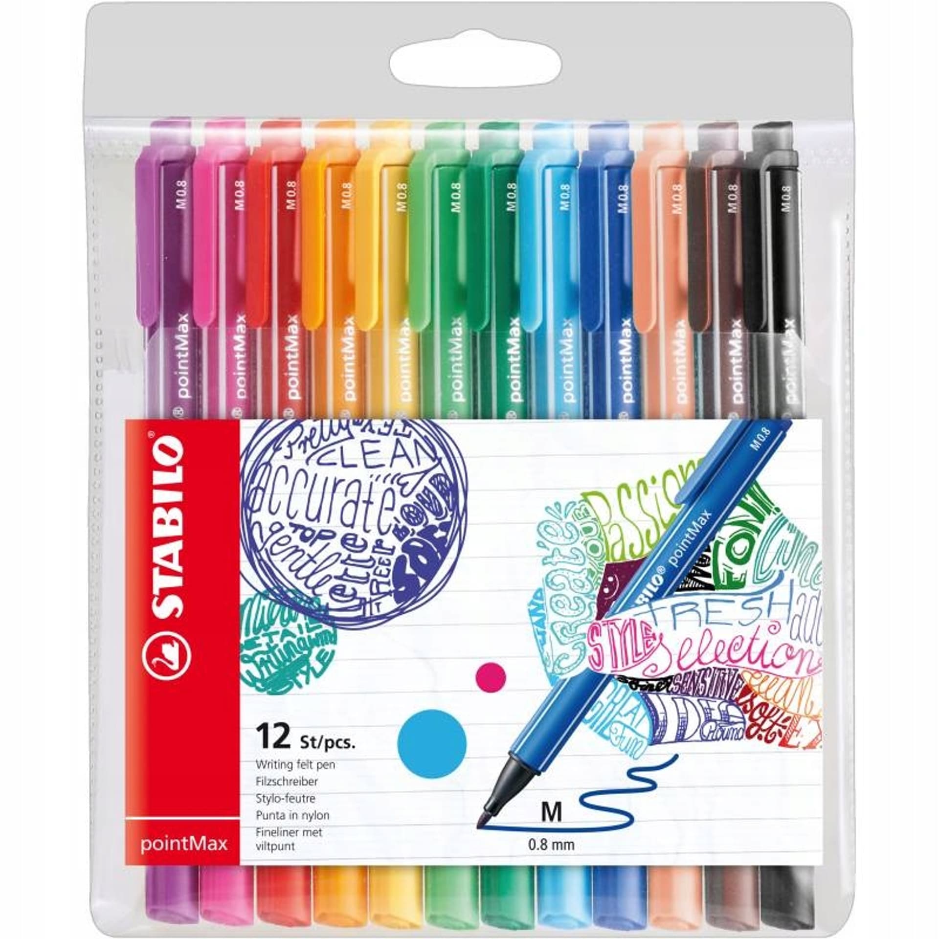 

Cienkopis STABILO pointMAX komplet 12szt. 488/12-01
