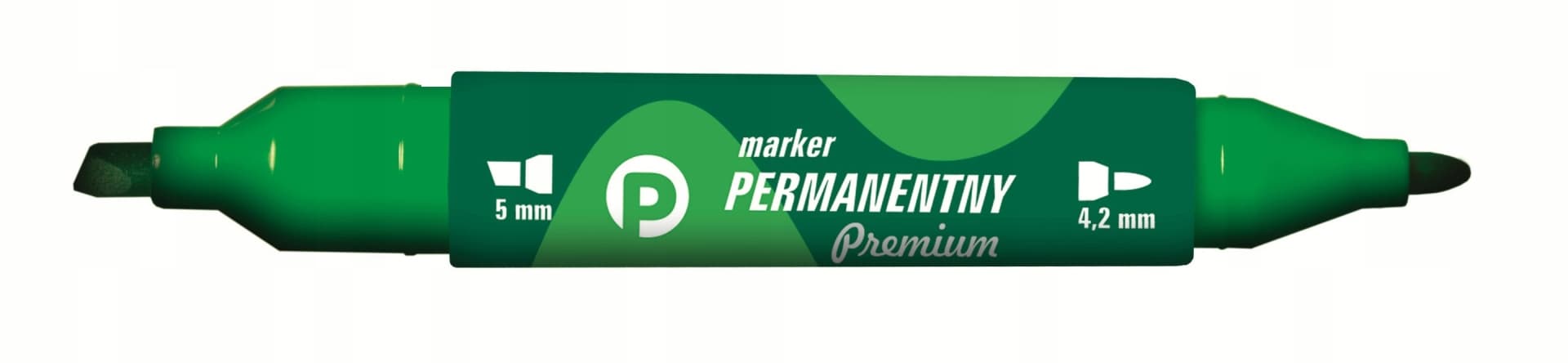 

Marker permanentny dwustronny zielony okrąły/ścięty KM502-Z2 TETIS
