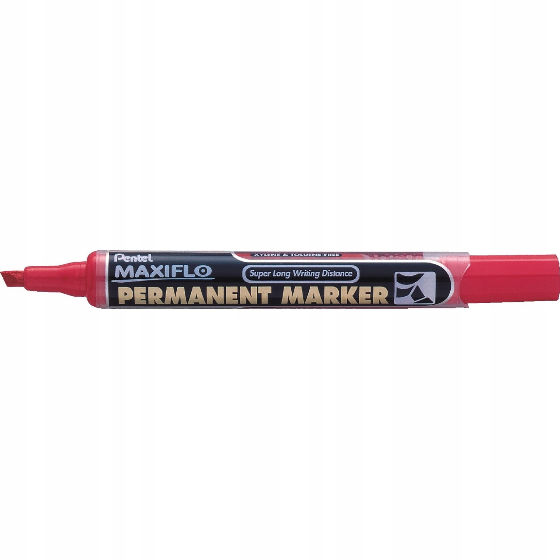 

Marker permanentny NLF60 czerwony ścięty z tłoczkiem płynny tusz PENTEL