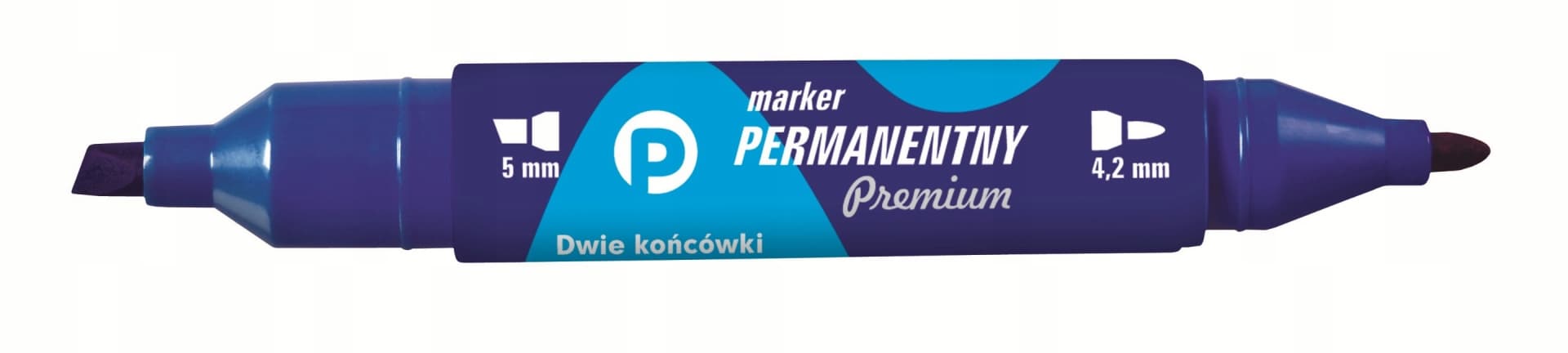 

Marker permanentny dwustronny niebieski okrąły/ścięty KM502-N2 TETIS