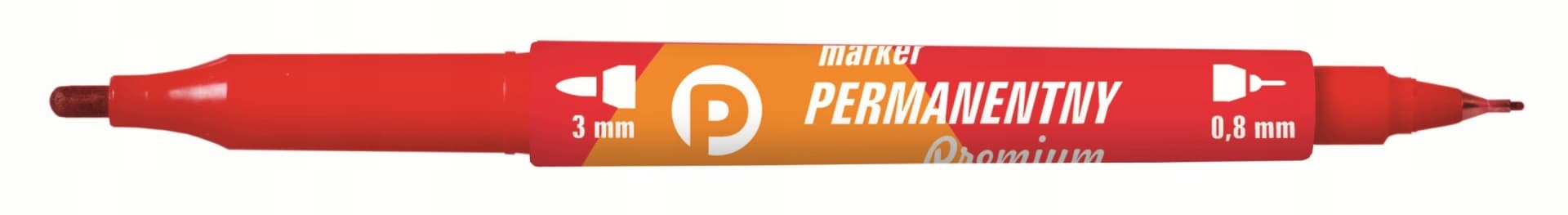 

Marker permanentny dwustronny czerwony okrągły/fibrowy KM501-C2 TETIS