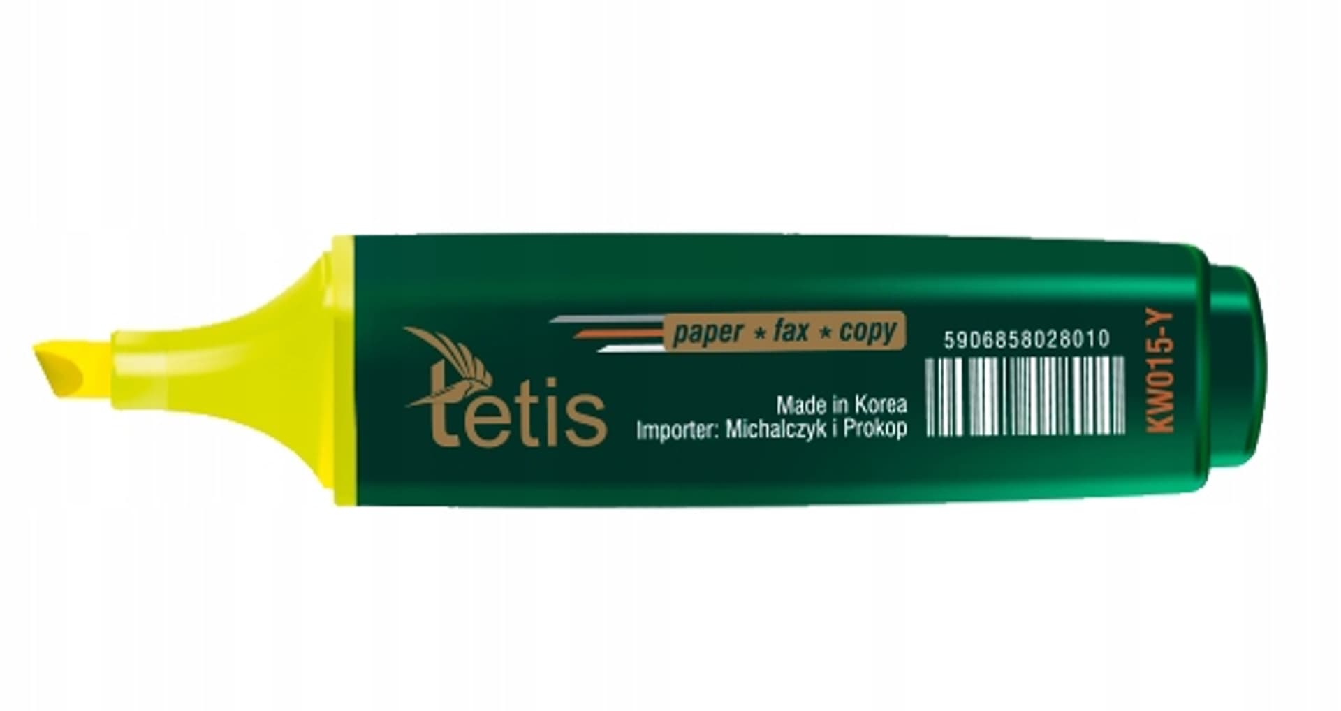 

Zakreślacz płaski żółty KW015-Y TETIS