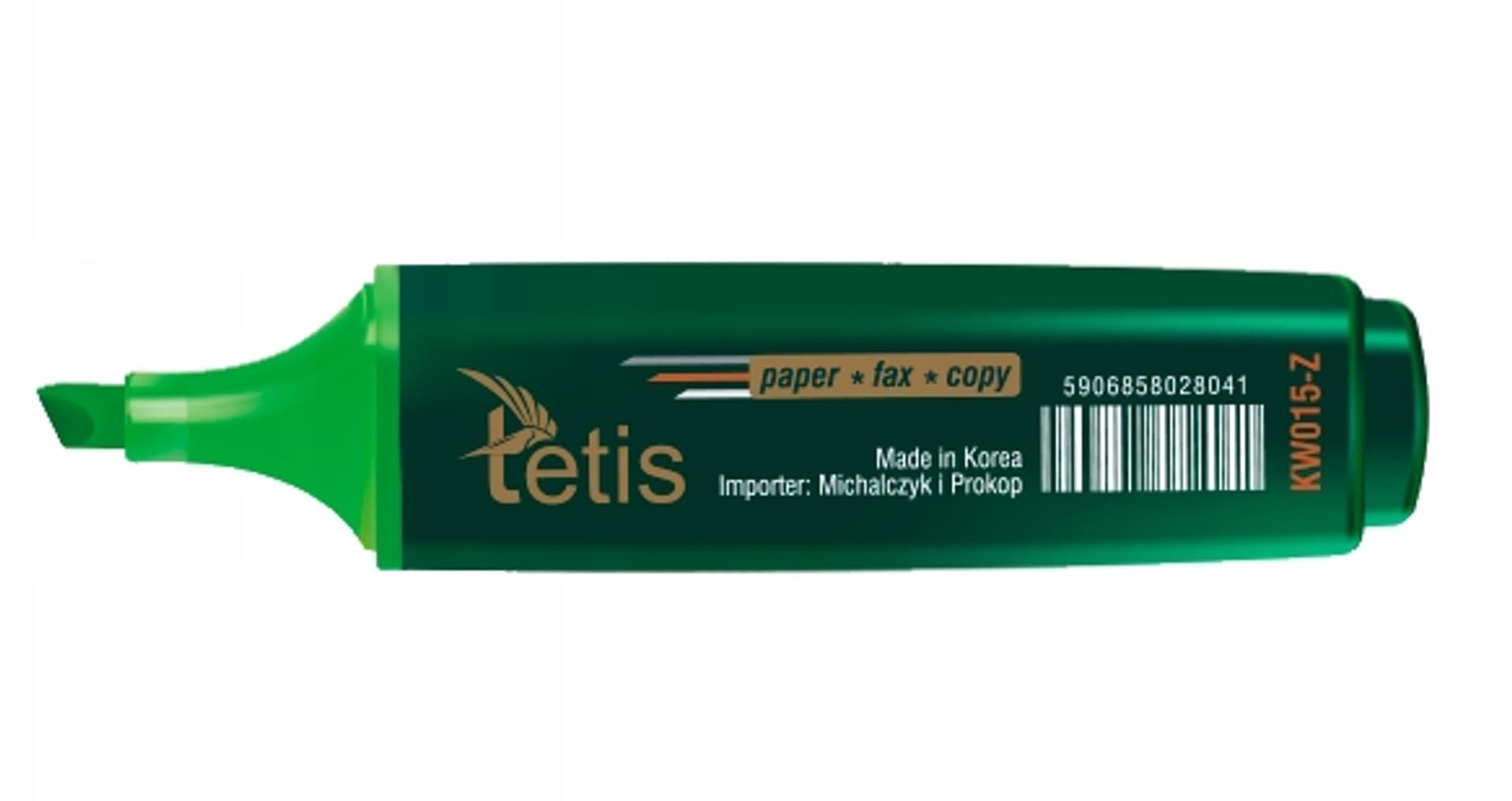 

Zakreślacz płaski zielony KW015-Z TETIS