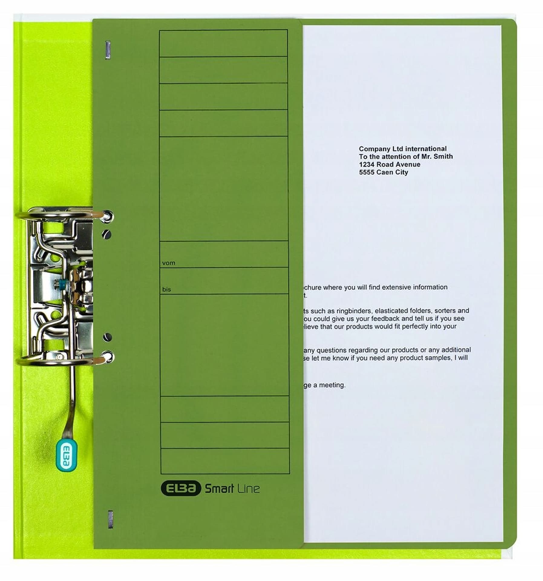 

Skoroszyt oczkowy 1/2 A4 21451GN zielony 100551879 ELBA