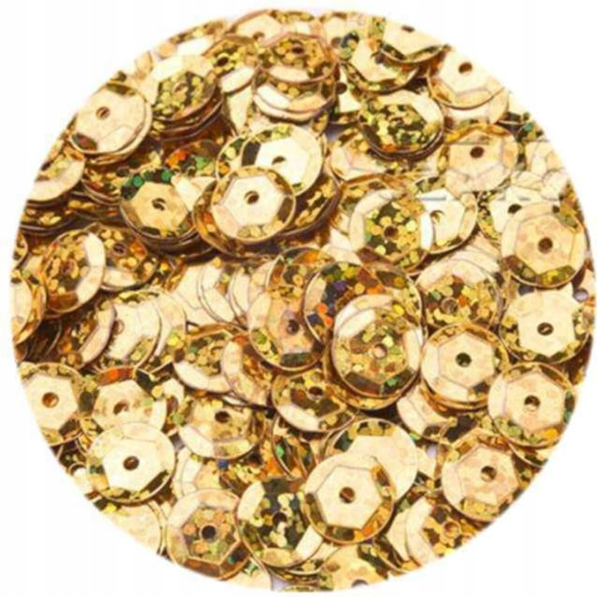 

Cekiny hologramowe 6mm złoty 10g. H40 BREWIS