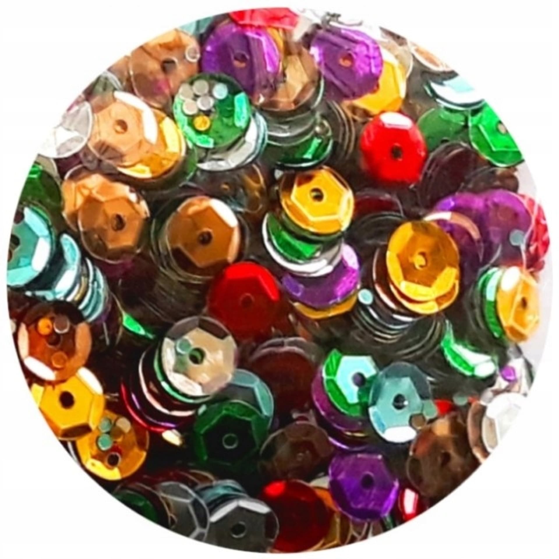 

Cekiny błyszczące 8mm mix kolorów BM8 BREWIS