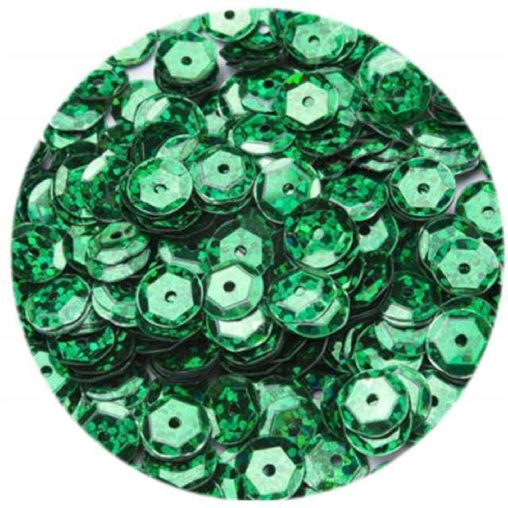 

Cekiny hologramowe 8mm zielone H30 BREWIS