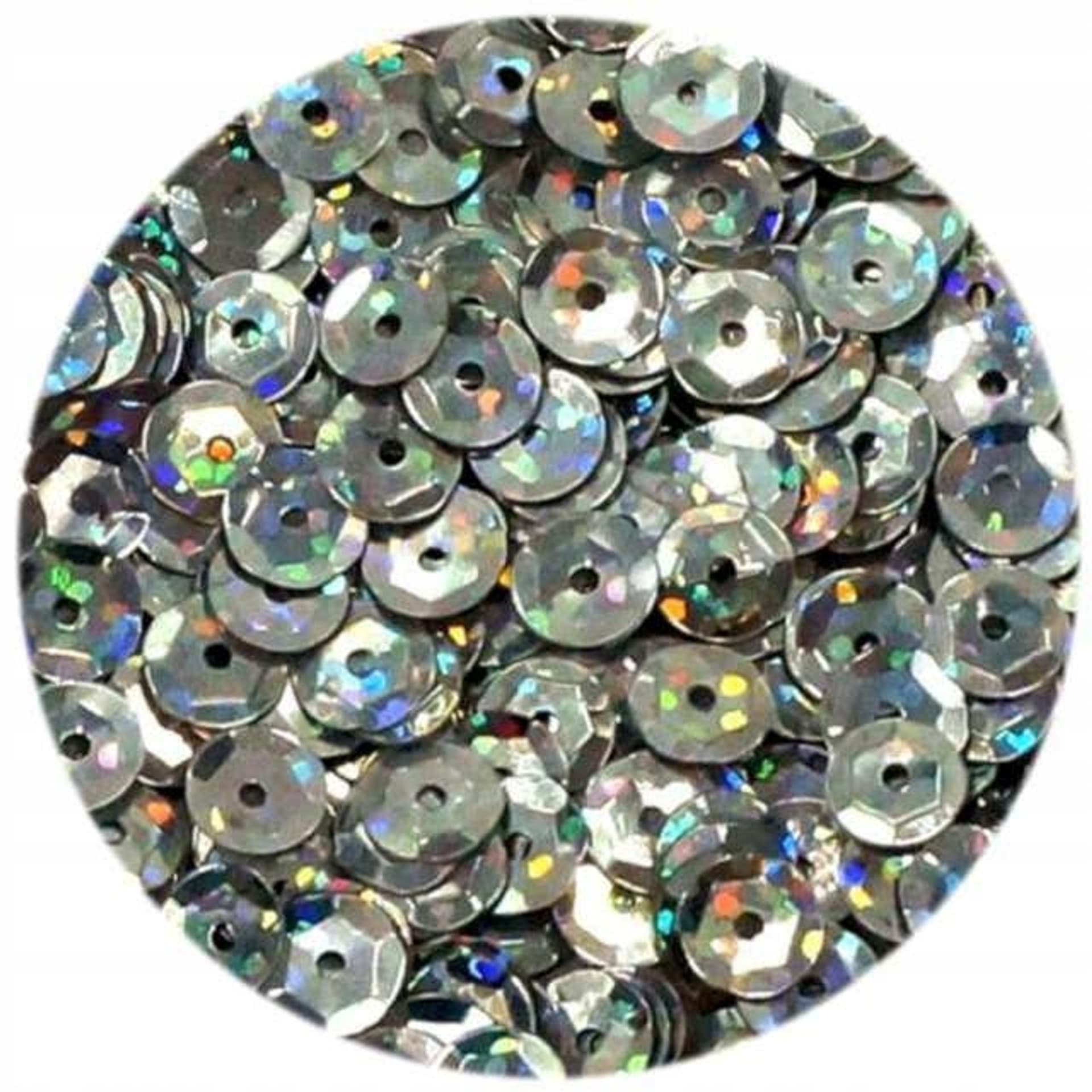 

Cekiny błyszczące 8mm srebrne hologramowe H80 BREWIS