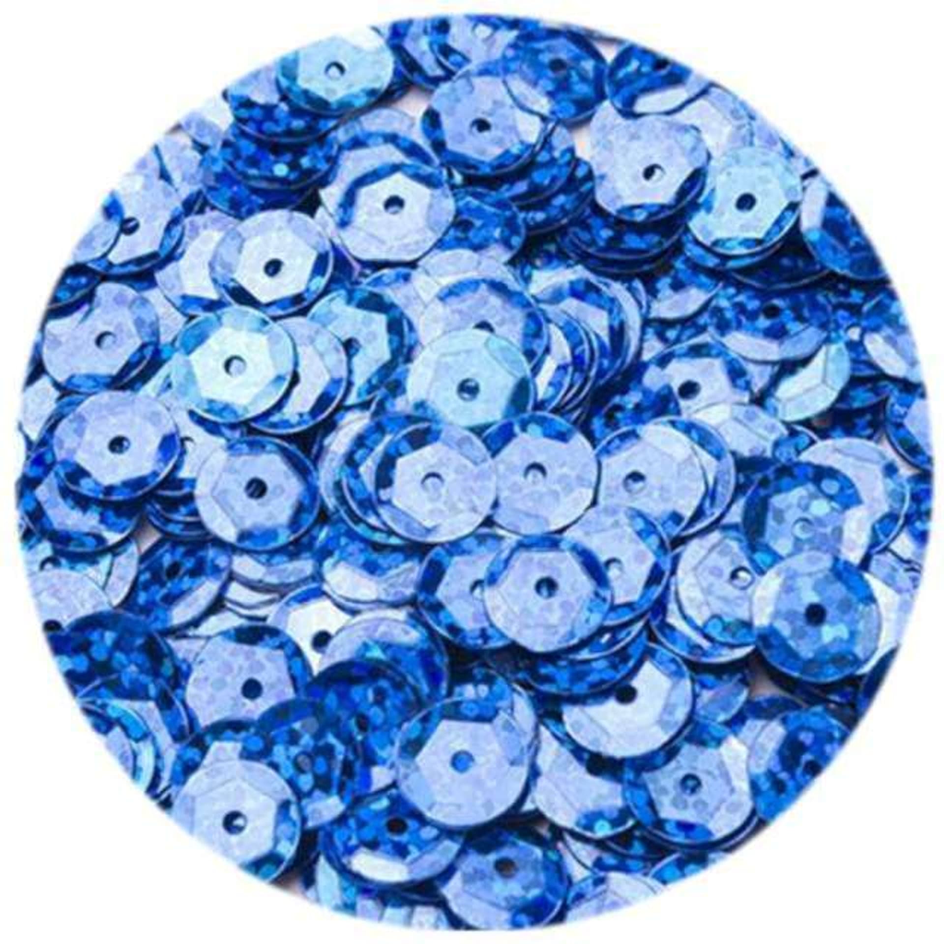 

Cekiny hologramowe 6mm niebieskie 10g. H90 BREWIS