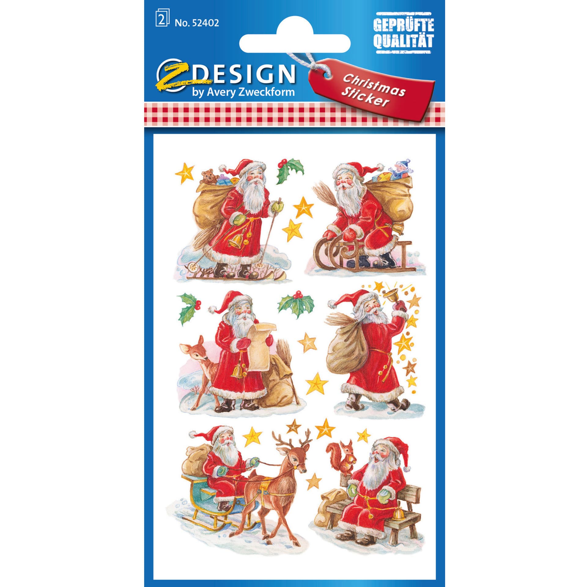 

Naklejki Z-Design błyszczące - mikołaje 52402 AVERY ZWECKFORM