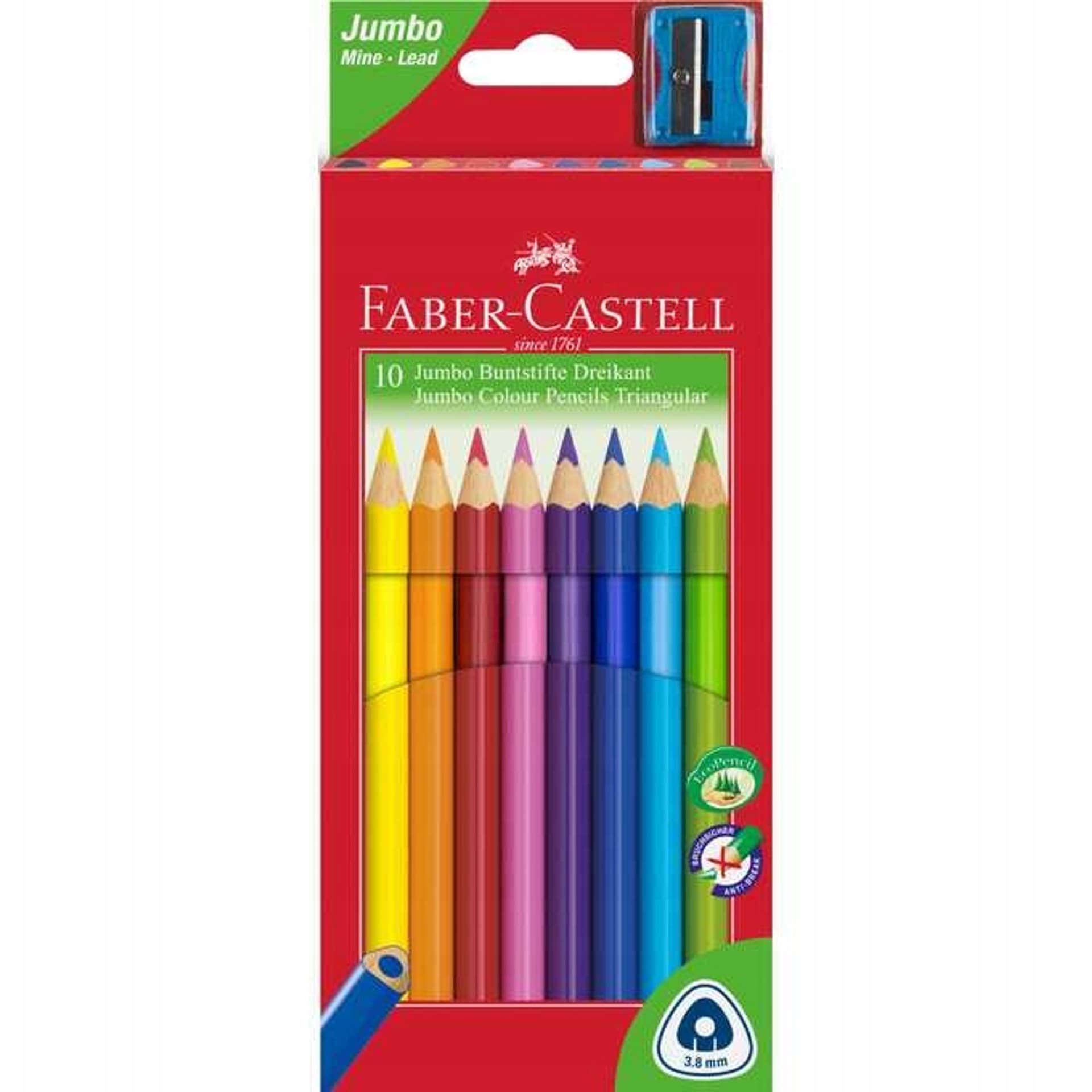 

Kredki trójkątne FABER-CASTELL Junior Grip 10 kolorów 116510 FC