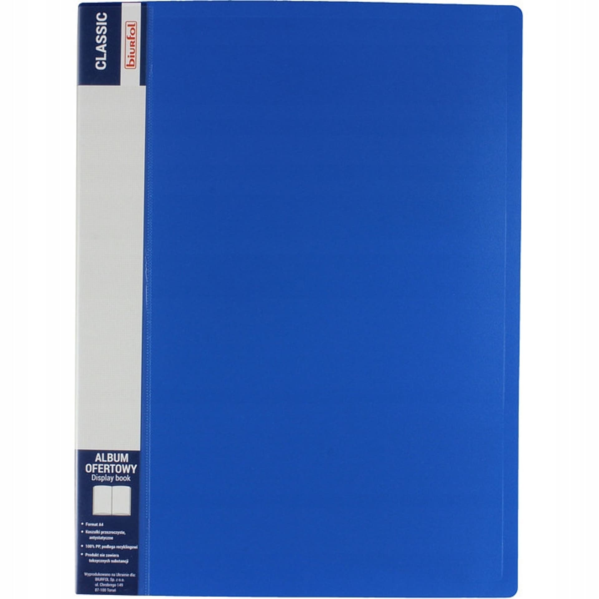 

Album ofertowy CLASSIC 10kieszeni niebieski BIURFOL AOF-01-03