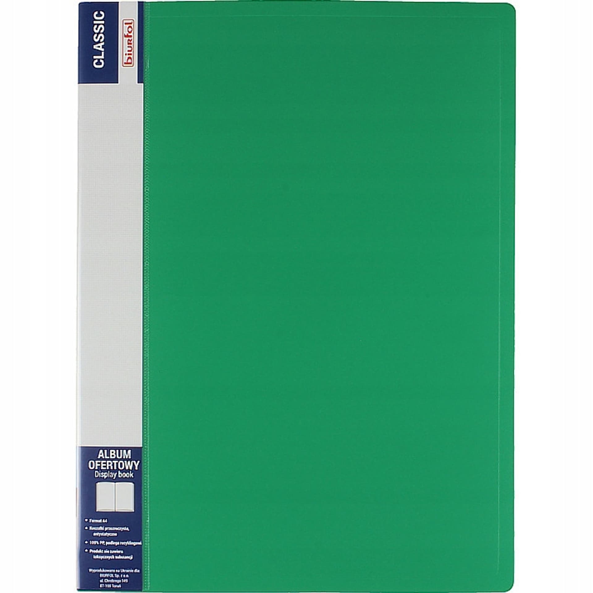 

Album ofertowy CLASSIC 40kieszeni zielony BIURFOL AOF-04-02
