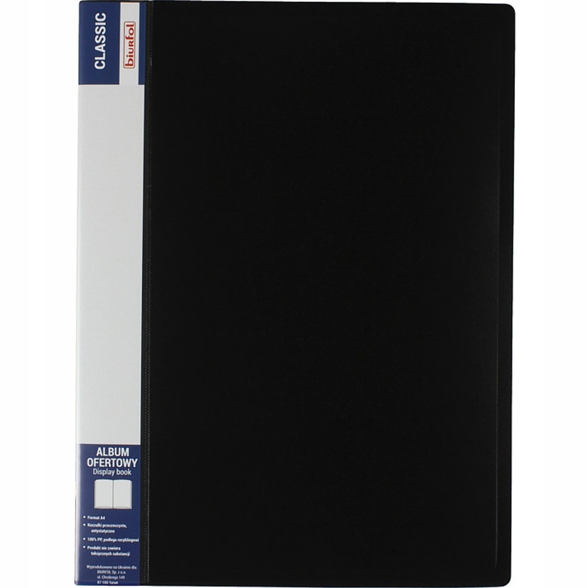 

Album ofertowy CLASSIC 10kieszeni czarny BIURFOL AOF-01-05