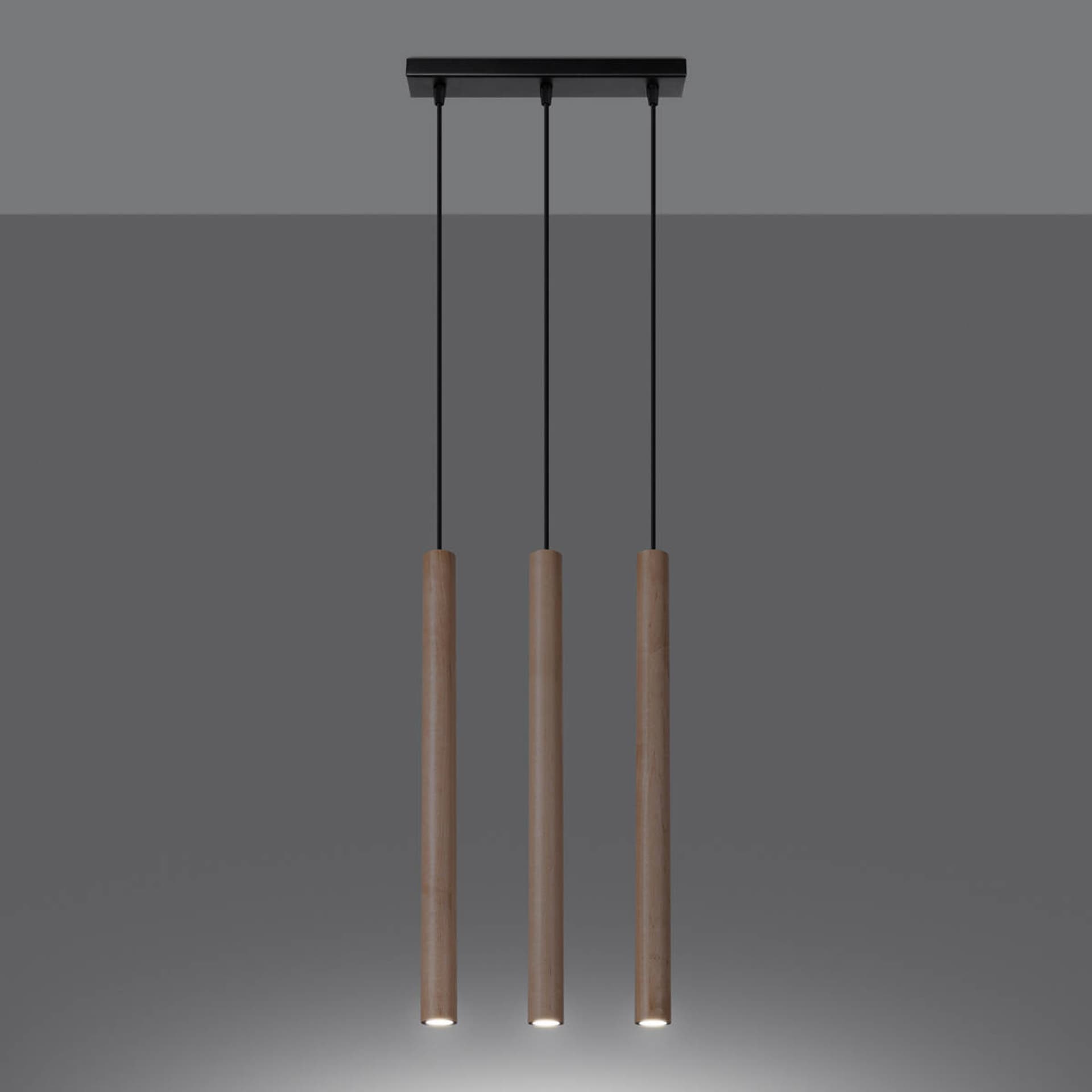 

Lampa wisząca PASTELO 3L drewno