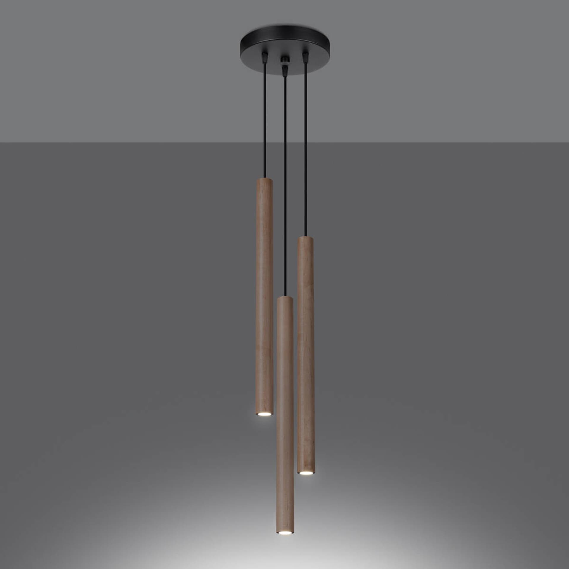 

Lampa wisząca PASTELO 3P drewno