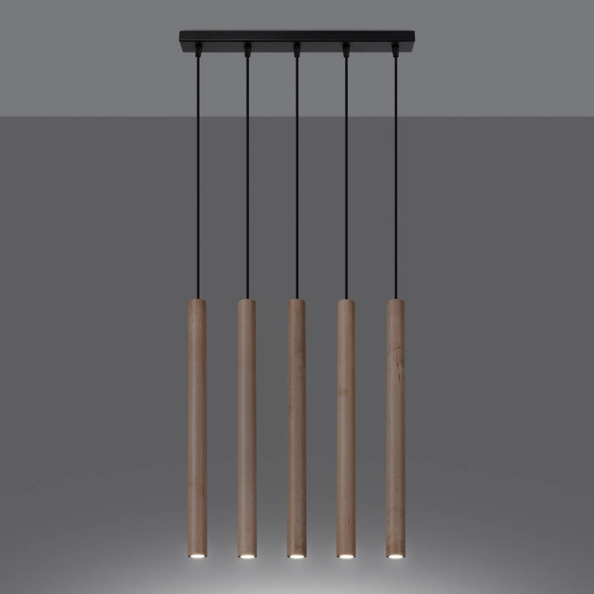 

Lampa wisząca PASTELO 5L drewno