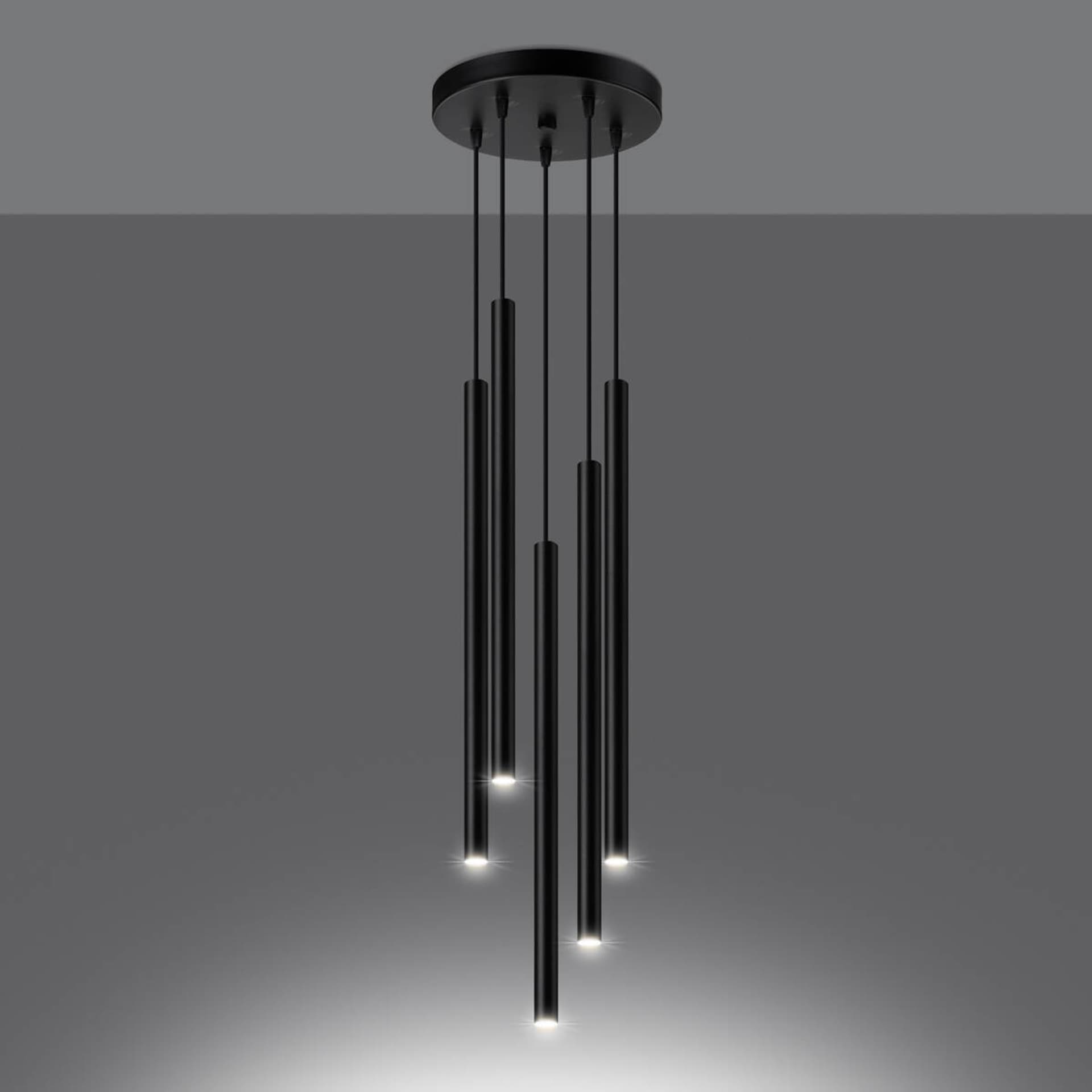 

Lampa wisząca PASTELO 5P czarna
