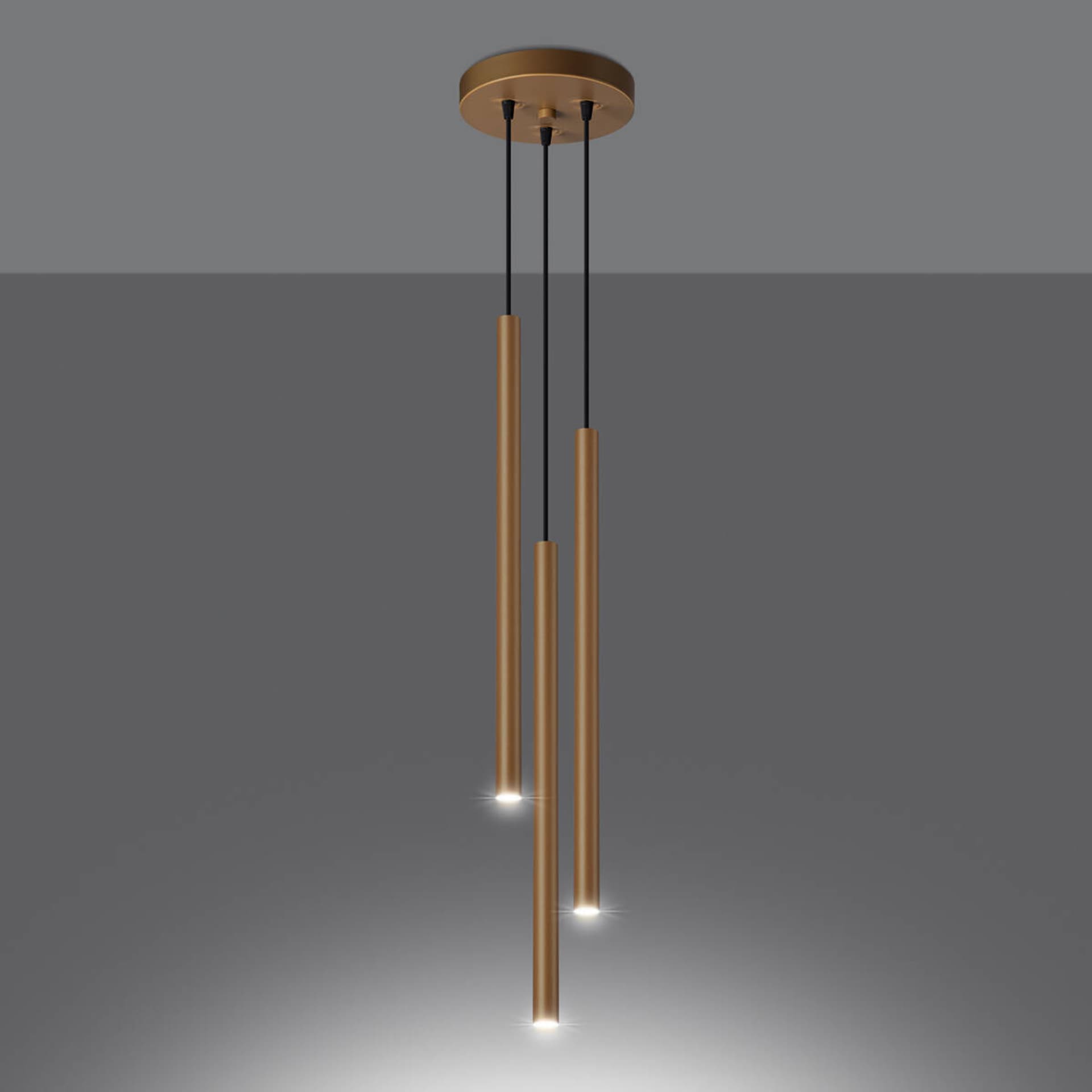 

Lampa wisząca PASTELO 3P złota