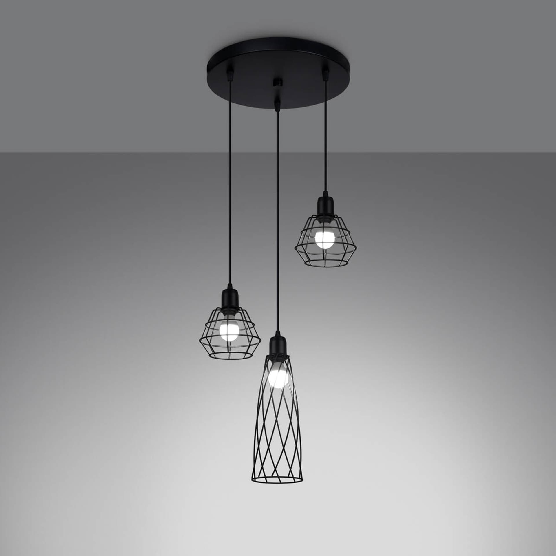 

Lampa wisząca SUBA 3P czarna