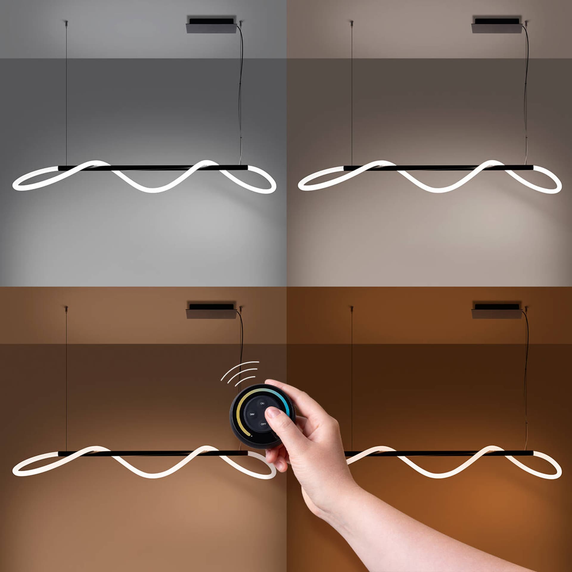 

Lampa wisząca GALAKSE 148 czarna LED 2700-6500K