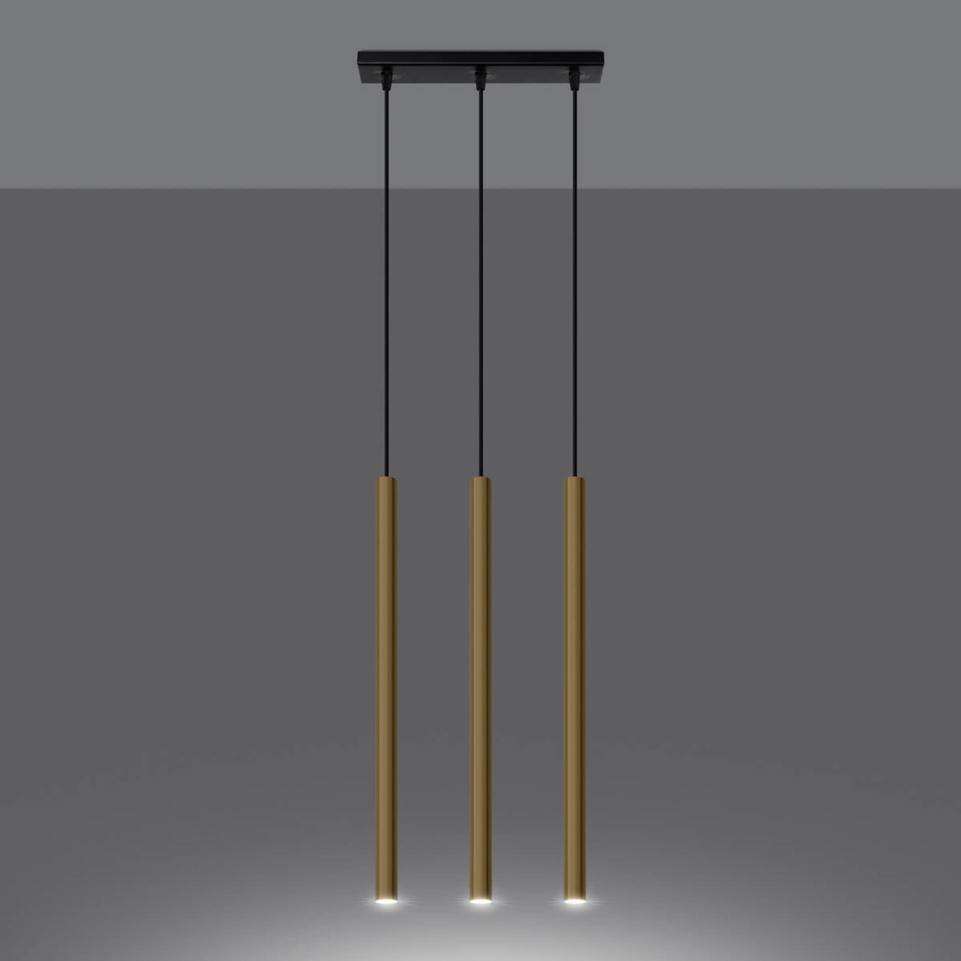 

Lampa Wisząca PASTELO 3L złoty połysk